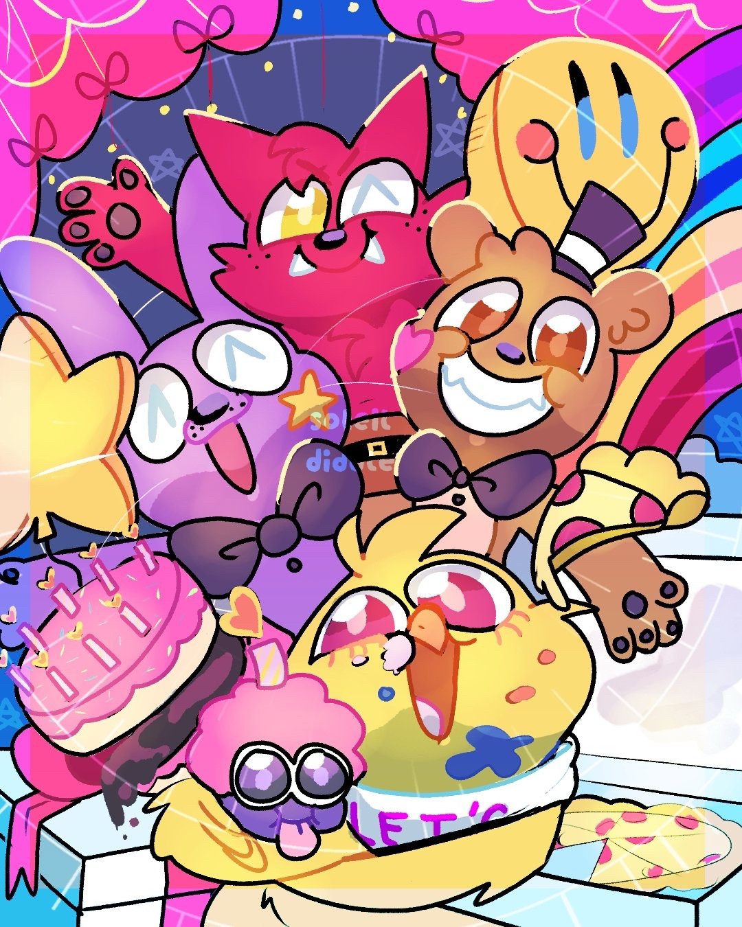 Party animals of Five Nights at Freddy 