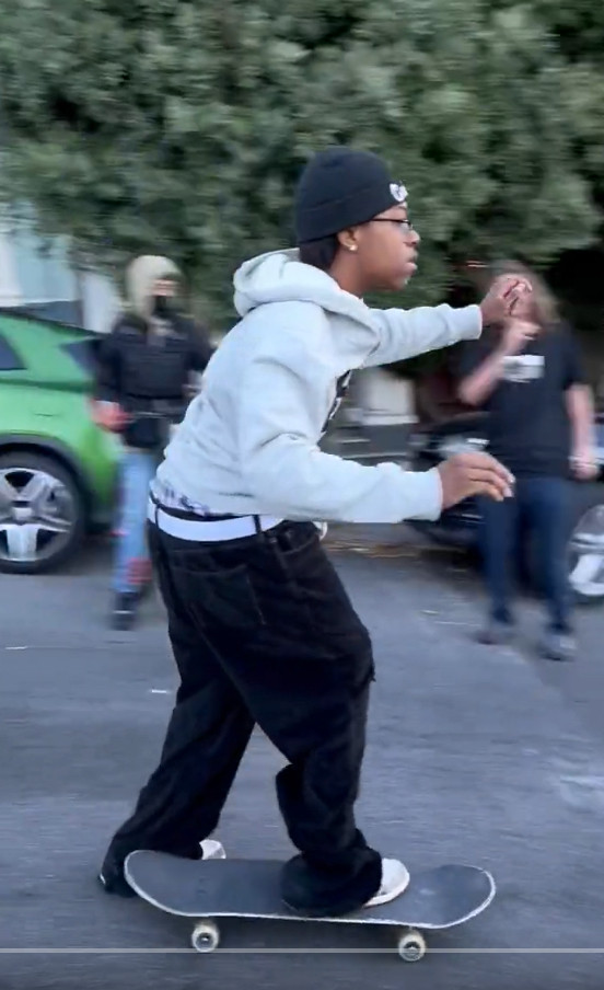 Kid on skateboard 