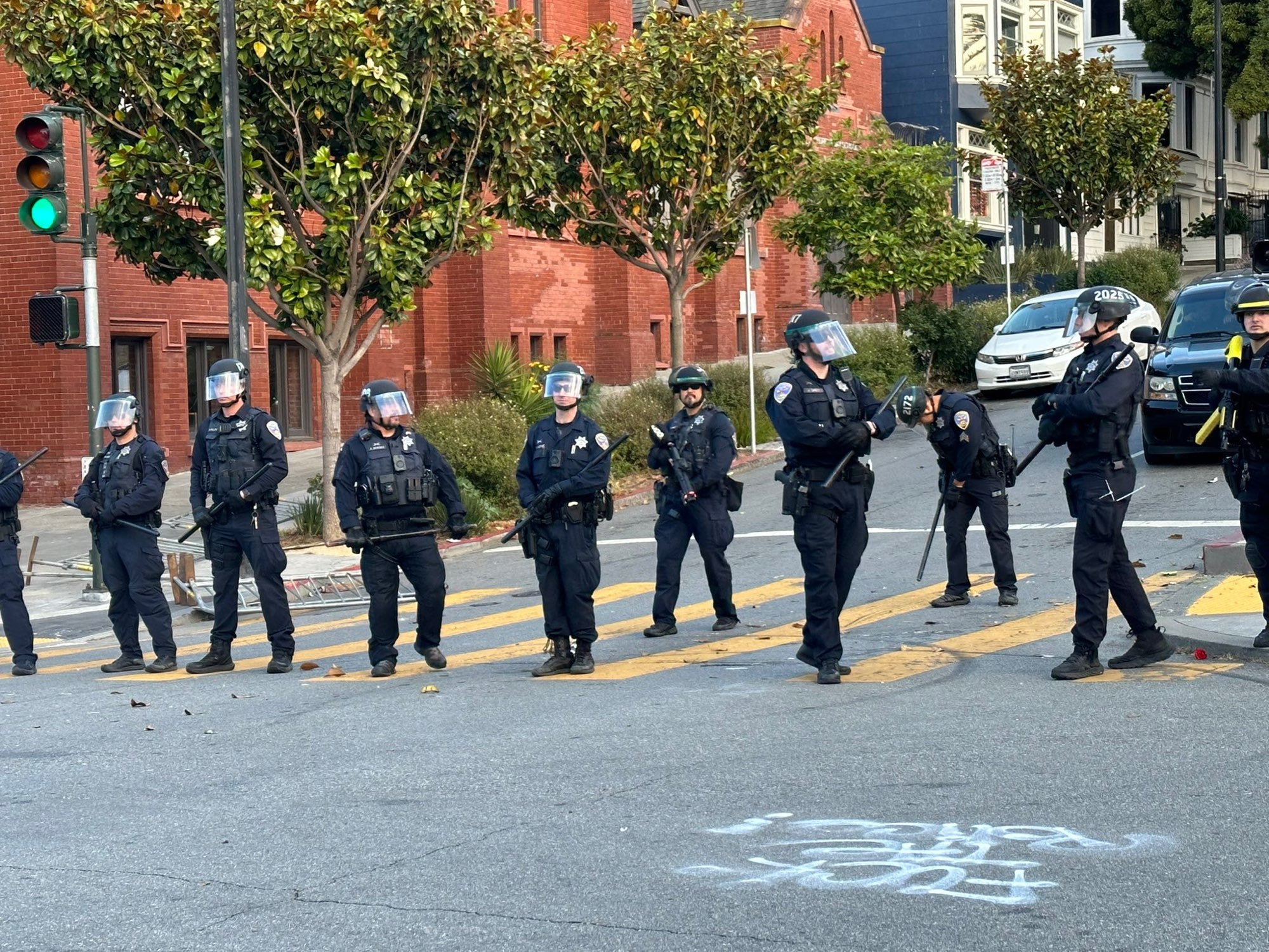 Police in formation