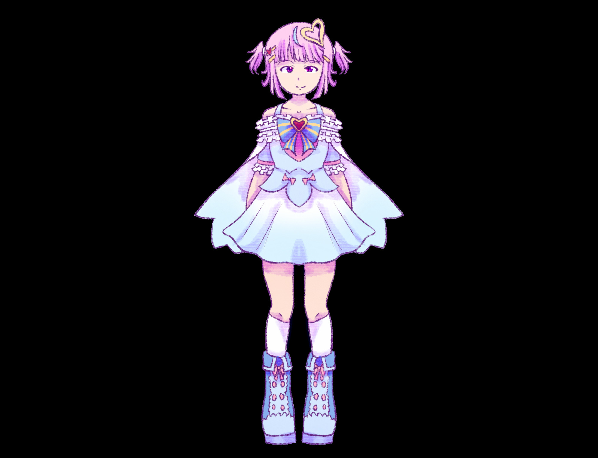 Second outfit prediction for Tenshi Hazuki. While maintaining the sea angel theming, it has a more magical girl vibes