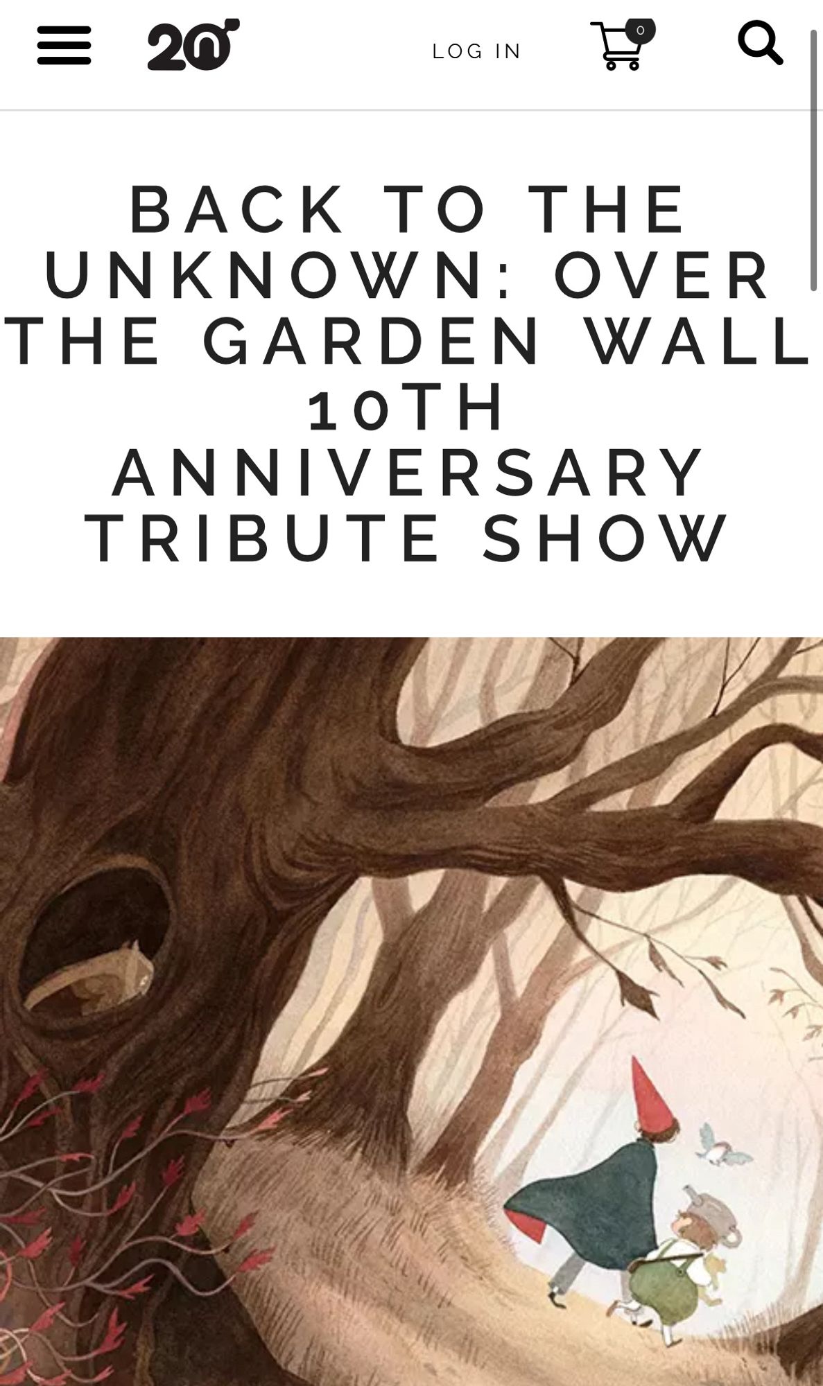 Webpage for gallery nucleus’ tribute show. Promo illustration by Vanessa Gillings