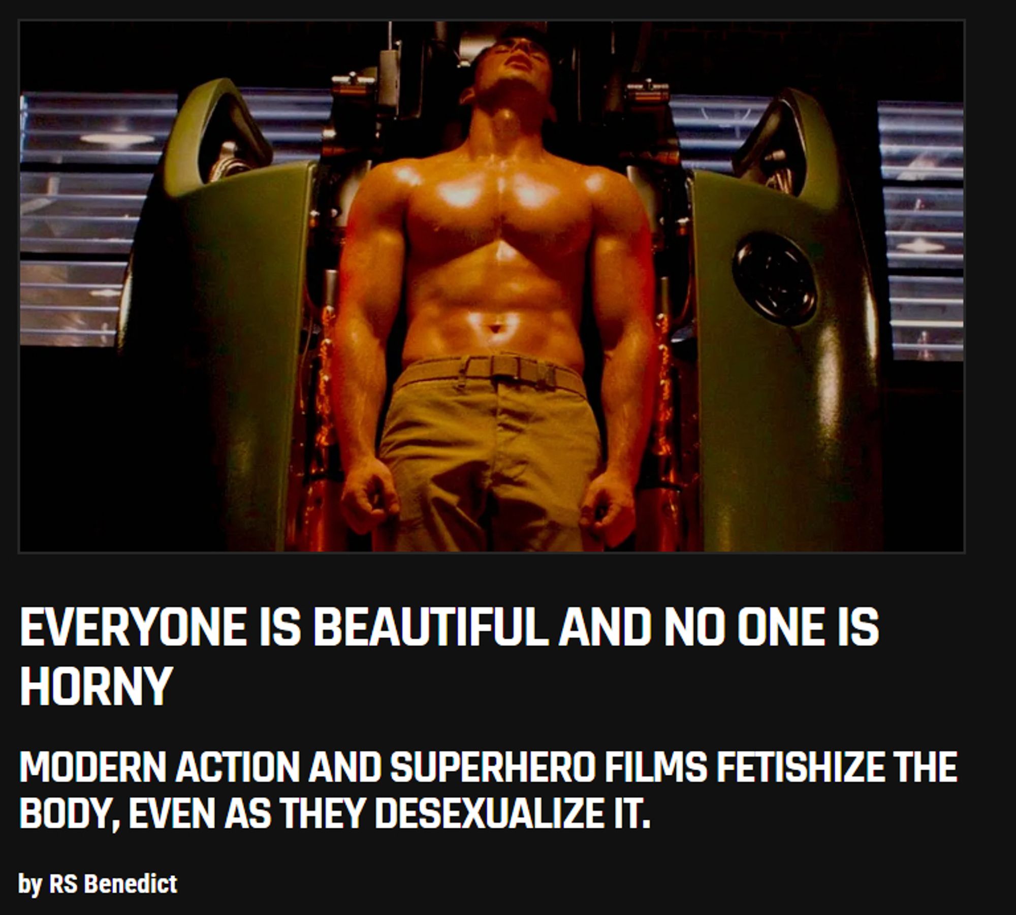 screenshot of "Everyone is Beautiful and No One Is Horny" published at Blood Knife Magazine