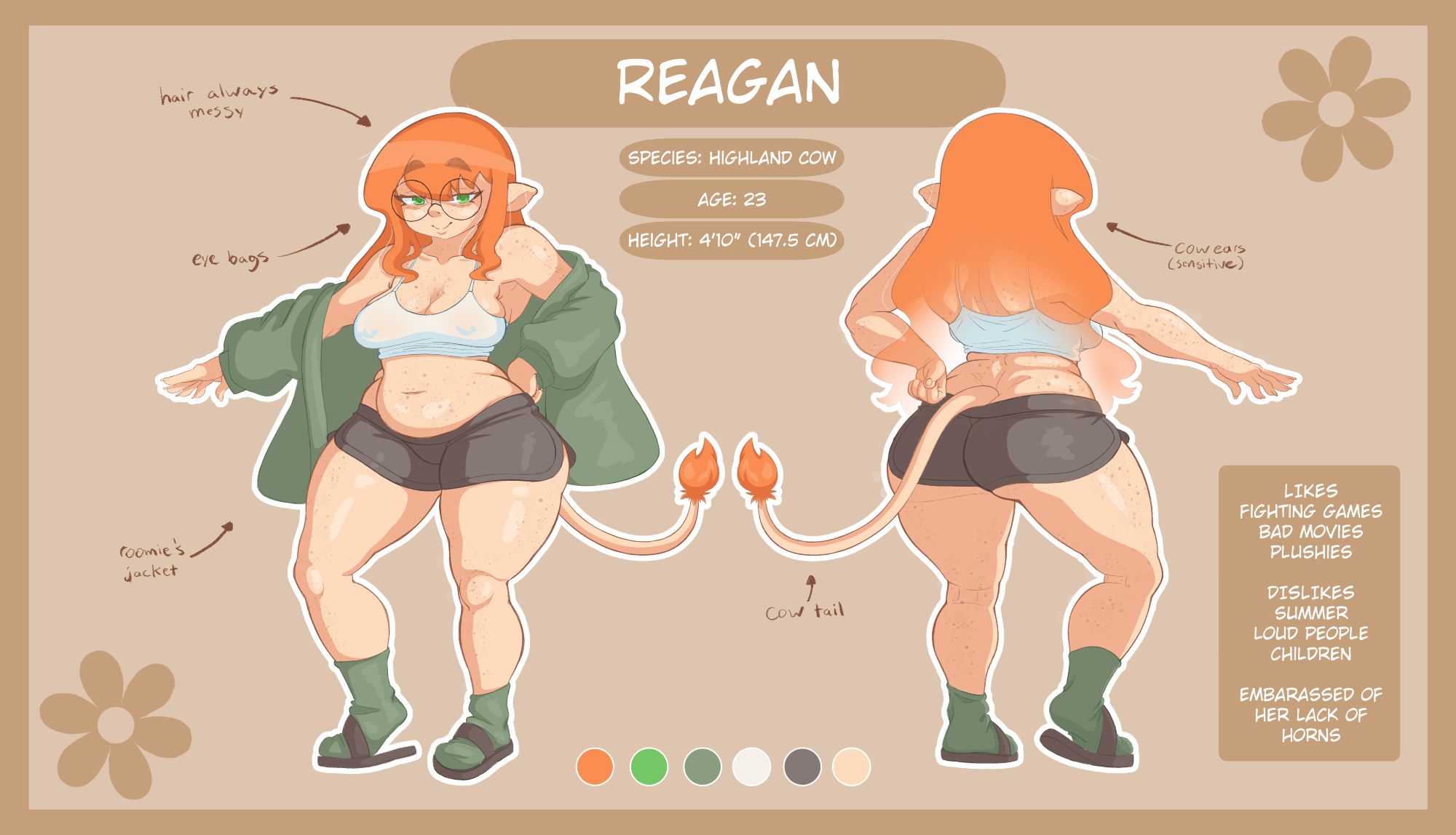 my OC Reagan, or Rea. clothes on