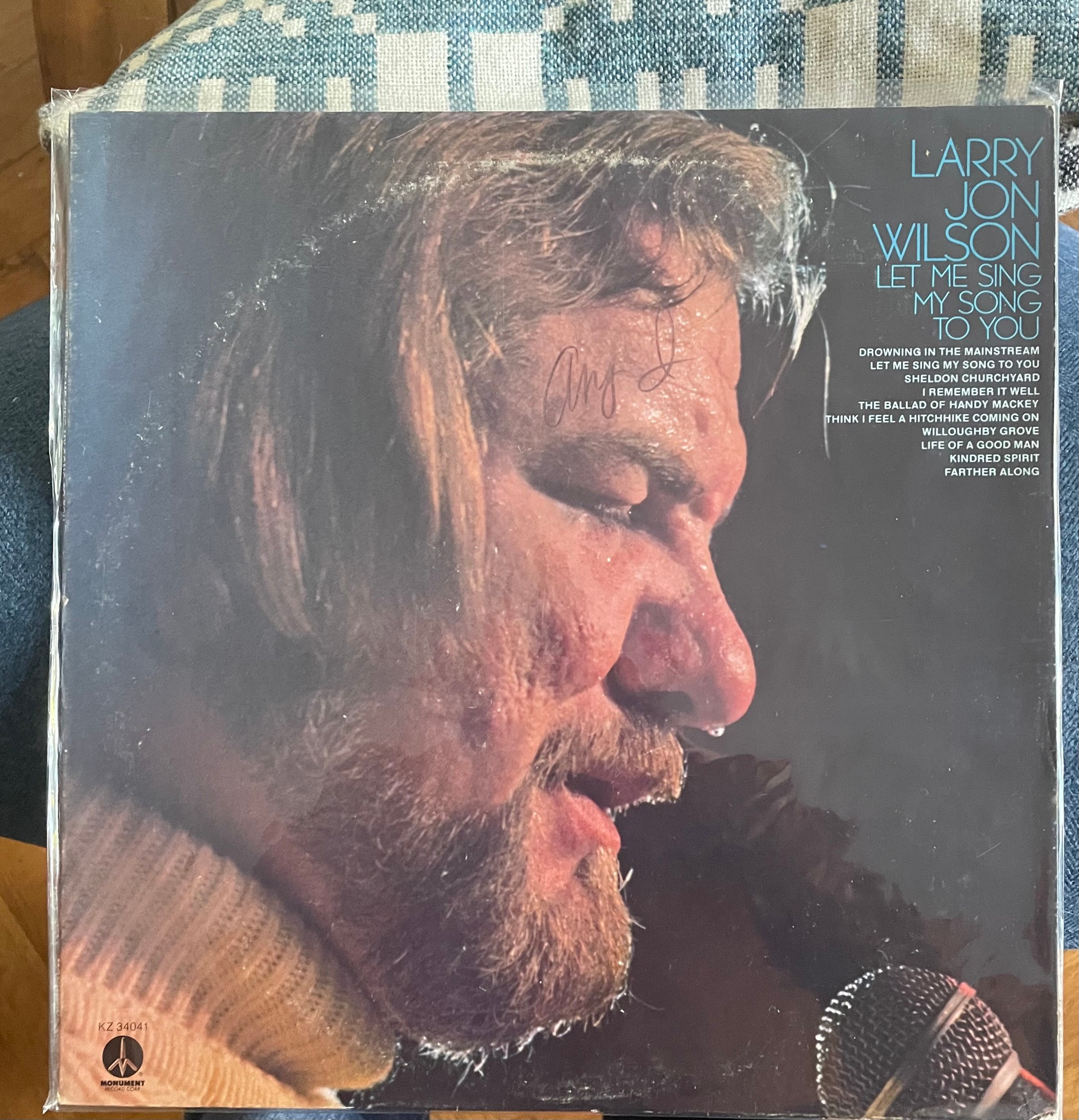 Larry Jon Wilson - Let Me Sing My Song To You (Monument, 1976) 

Possibly signed by “Larry J” but possibly not. 