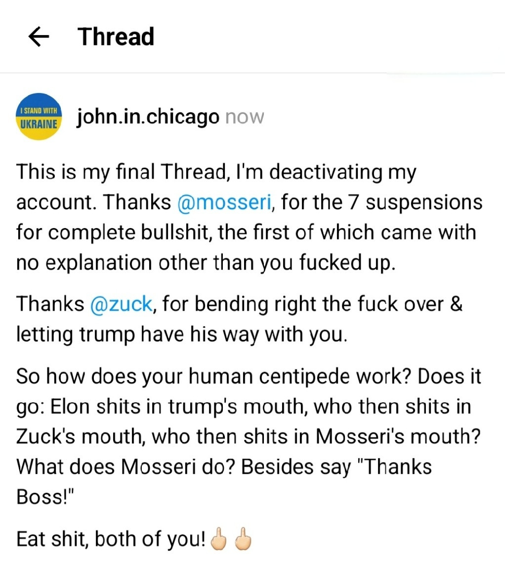 🖕🏻 Zuck and Mosseri 
