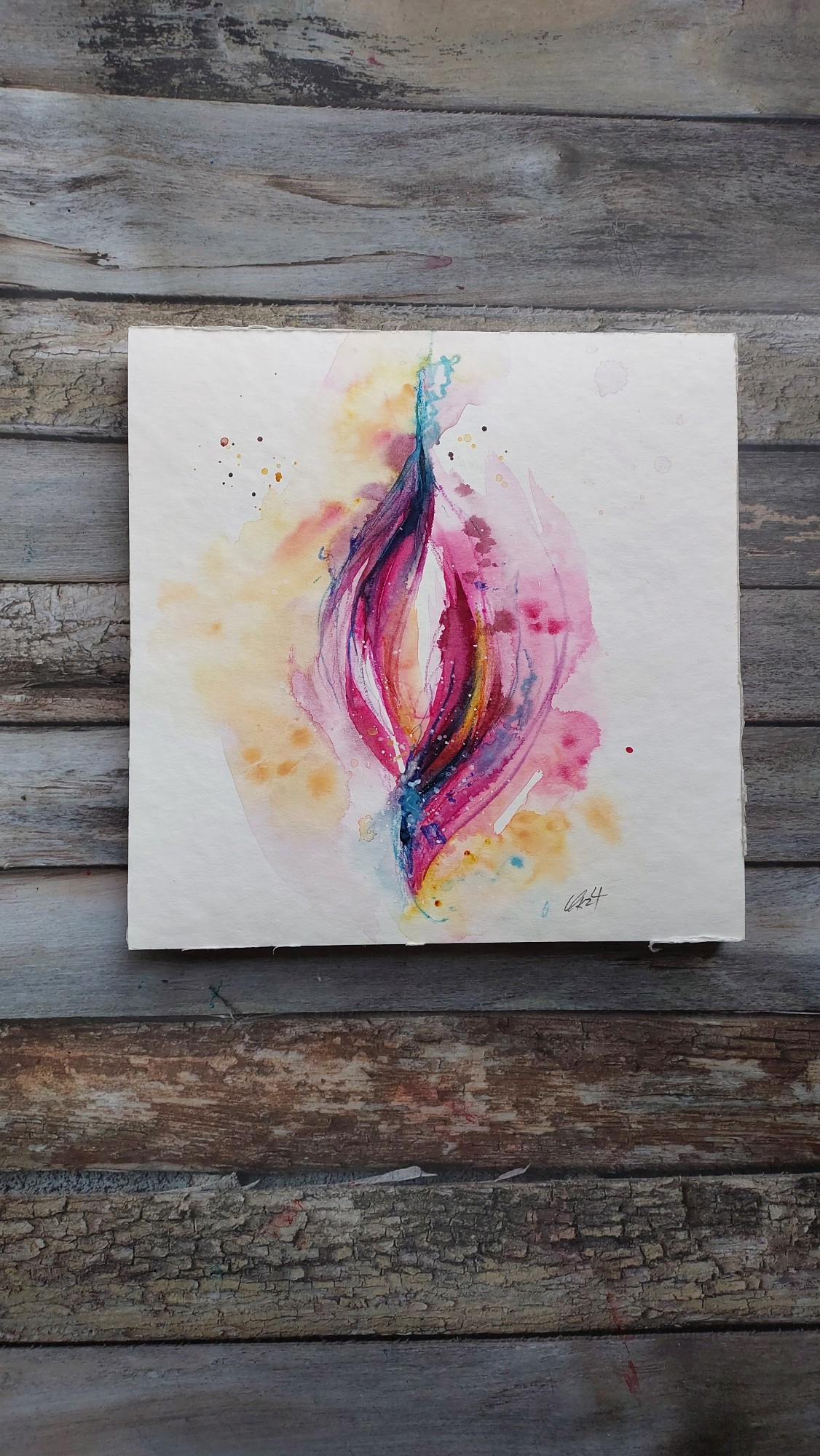 Aquarell einer Vulva