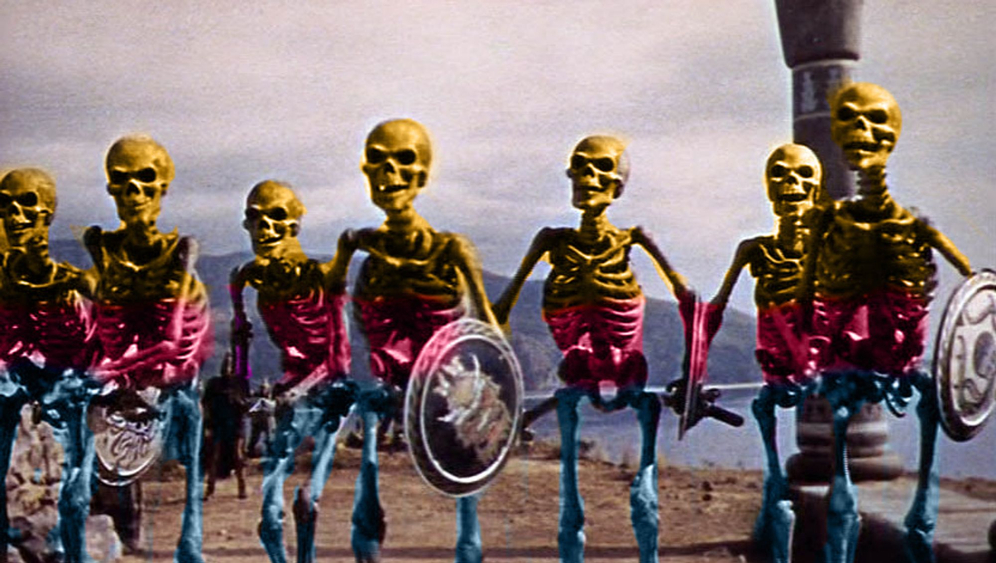 Pansexual skeletons from Jason and the Argonauts. 

These little claymation guys are still more terrifying than anything I've seen in CG.