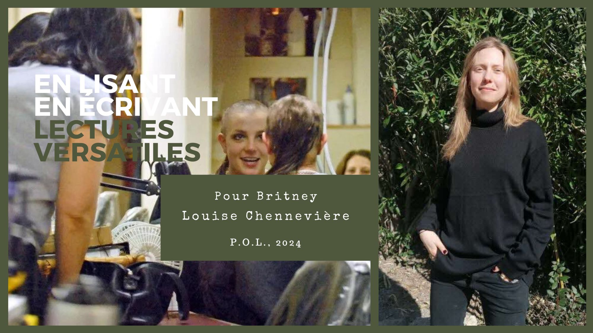 Portrait de Louise Chennevière, à l'occasion de la parution de son livre "Pour Britney" paru aux Éditions P.O.L. en 2024