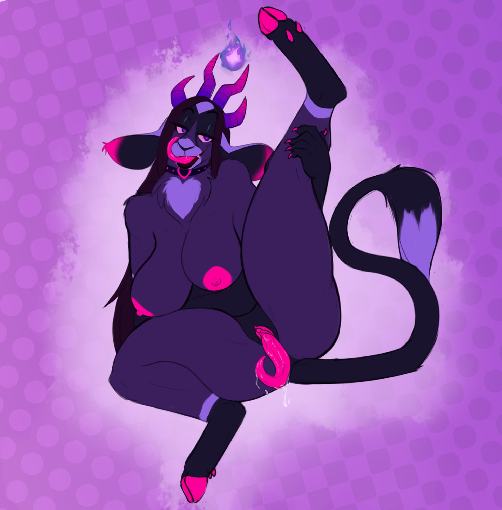 baphomet with tongues out