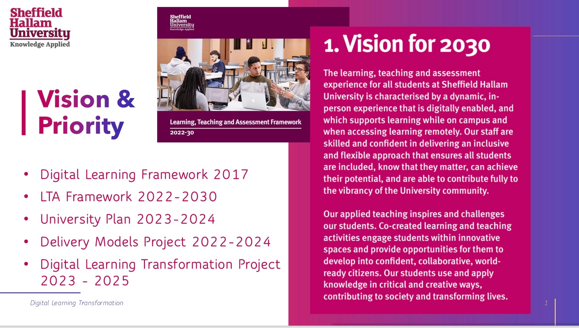 Background of digital transformation starting with the Digital Learning Framework in 2017