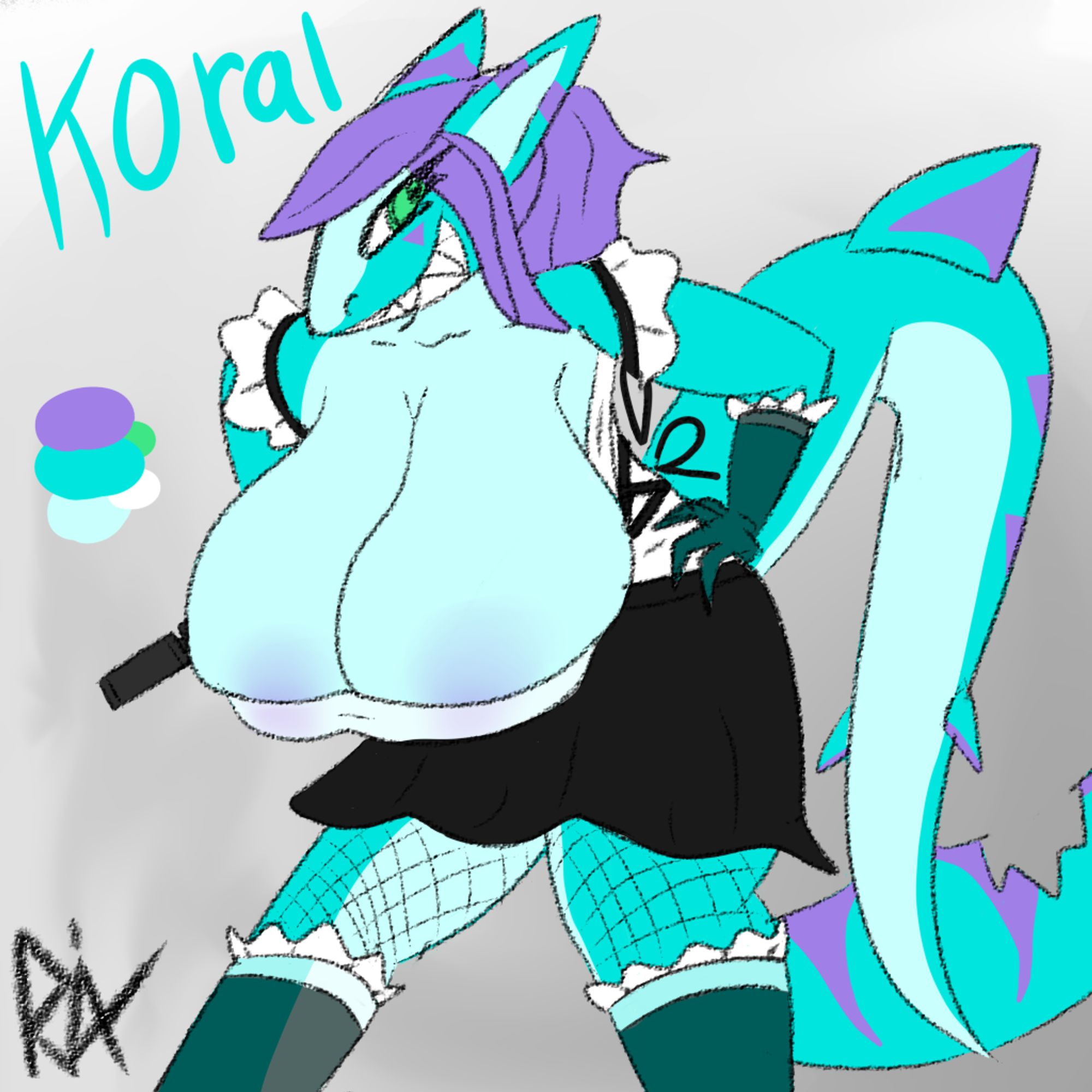 Koral The Shark Posing With A Suspicious Smile.