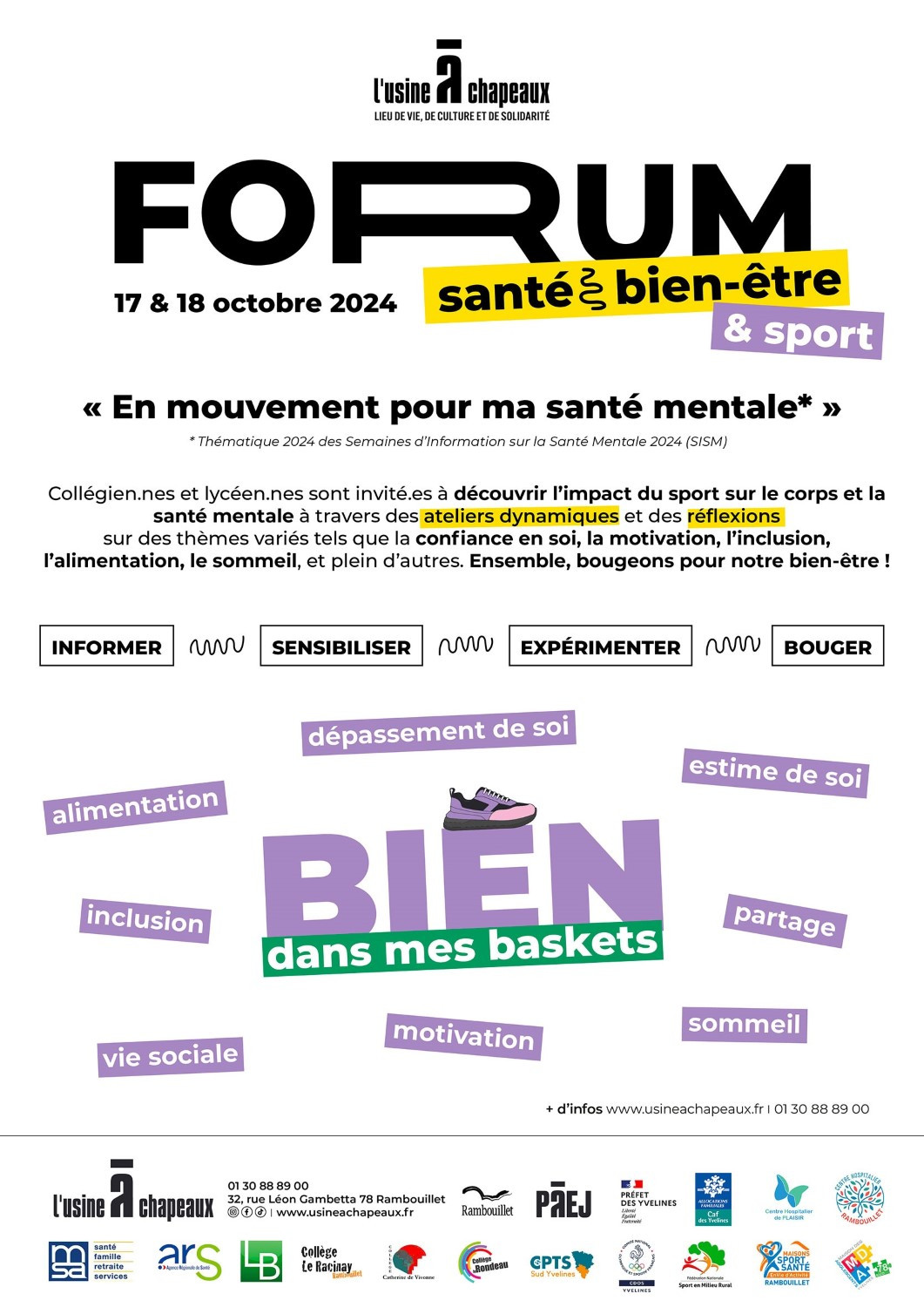 Affiche officielle du Forum santé bien-être et sport.