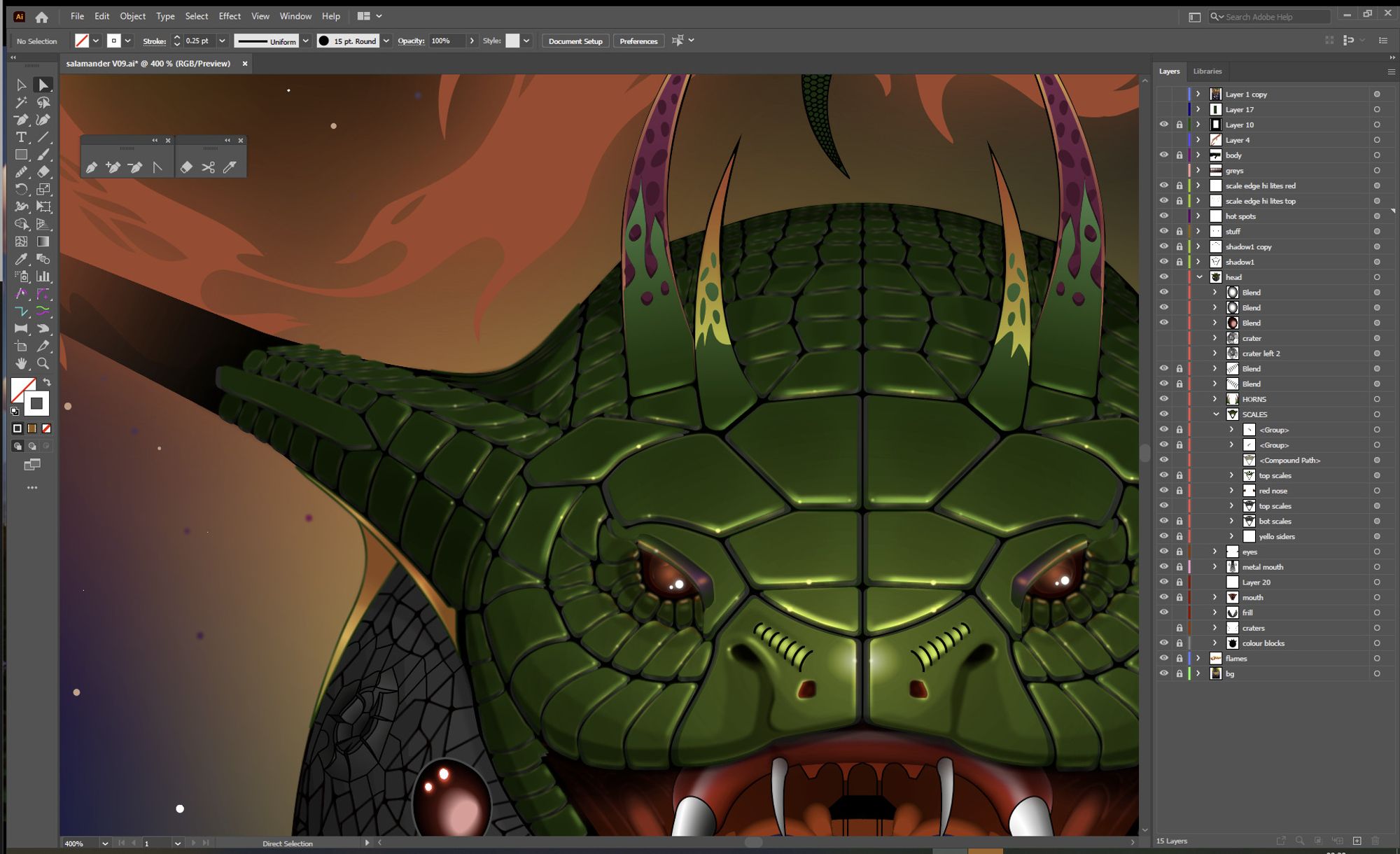 WIP. My version of the Salamander/Lifeforce artwork, from the old arcade machines.