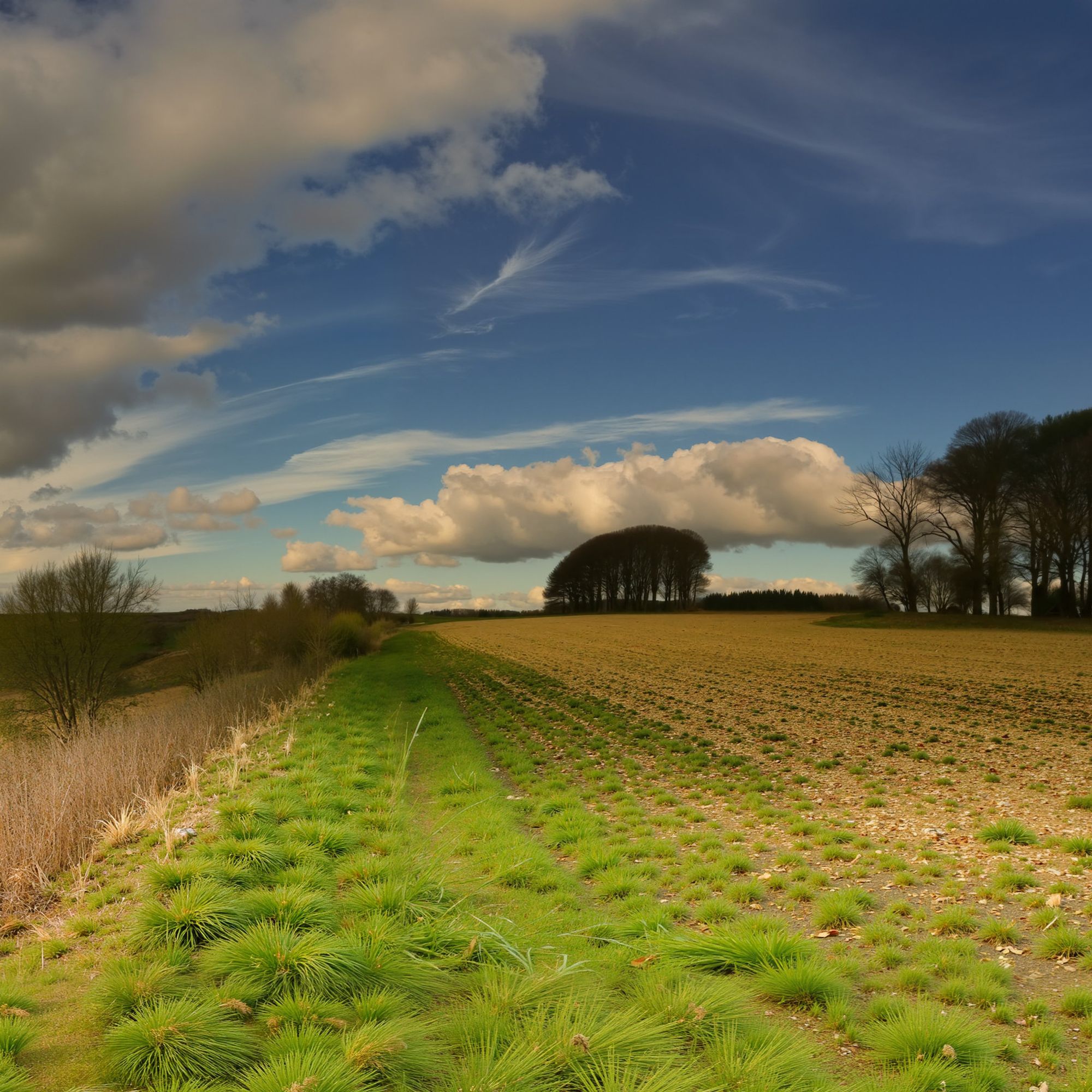 a 1/4 of a divided panoramic landscape picture