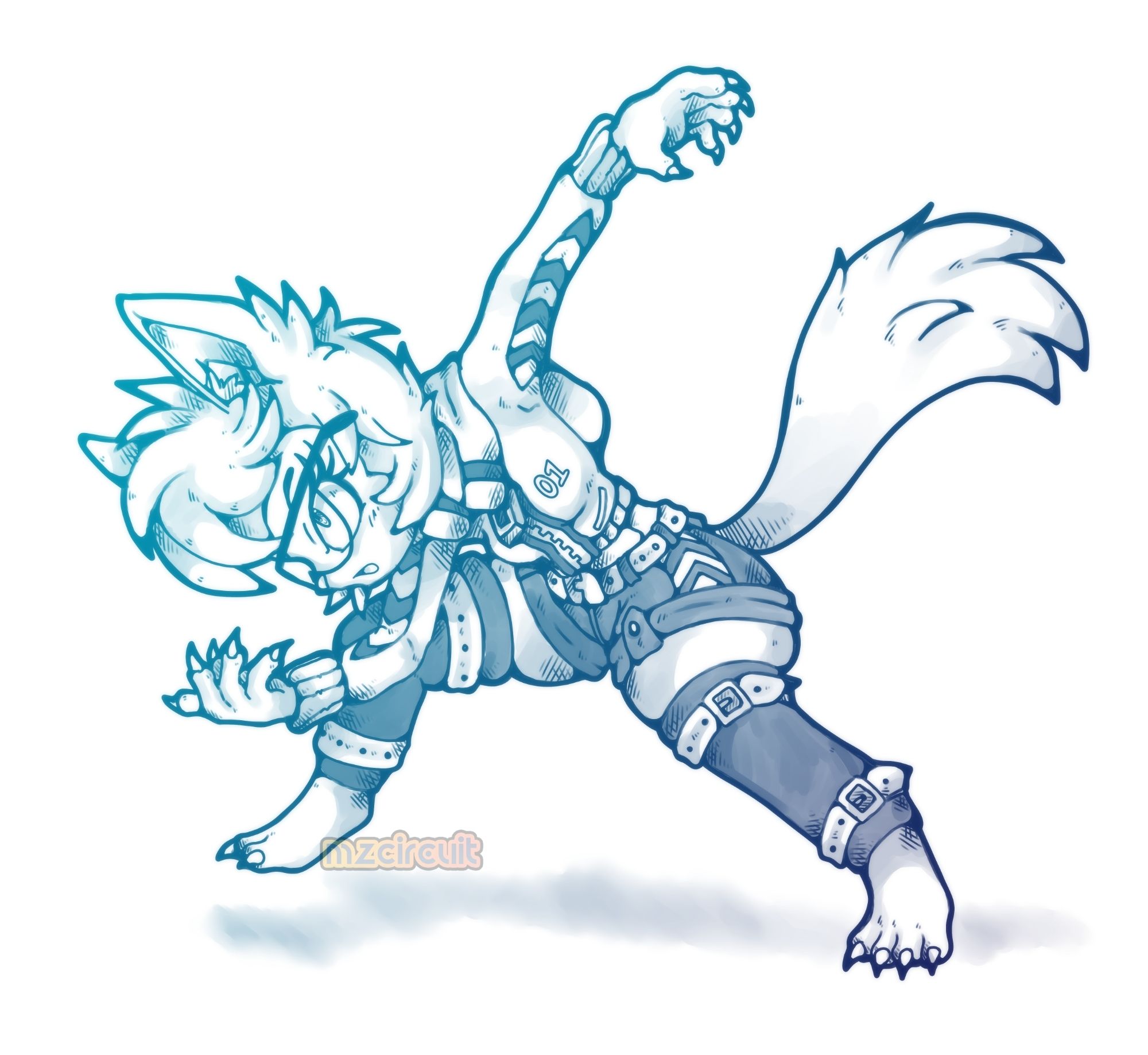 Syntax, in a fighting pose