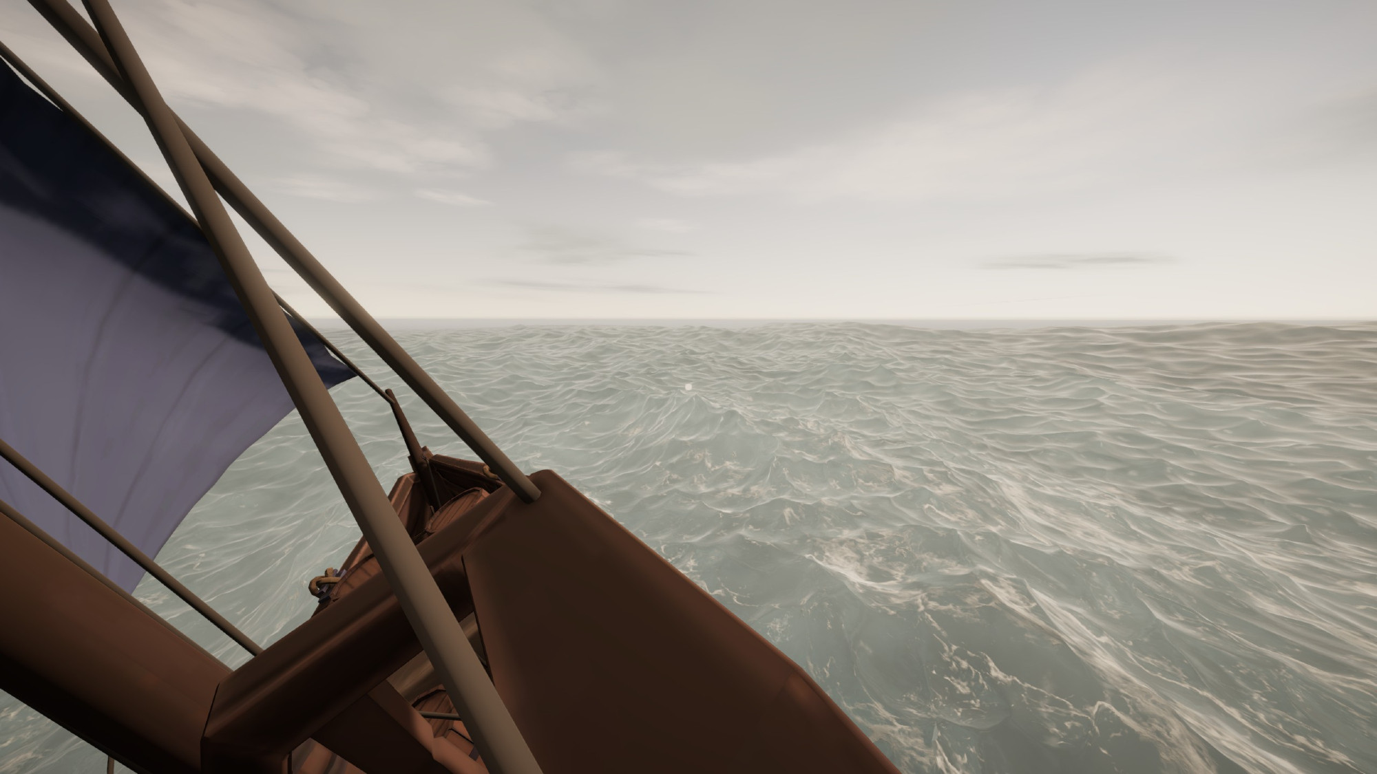 a ship tilting about 40 degrees in heavy waves
