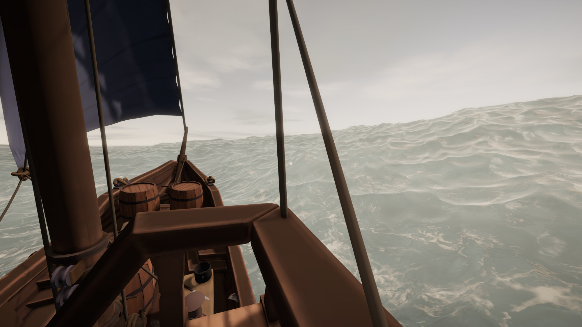 a ship in heavy waves