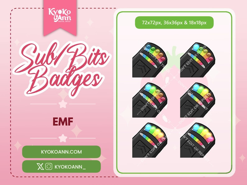 Pay to use sub badges of an EMF