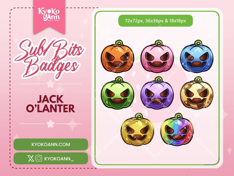 Pay to use sub badges of Jack O'Lanter