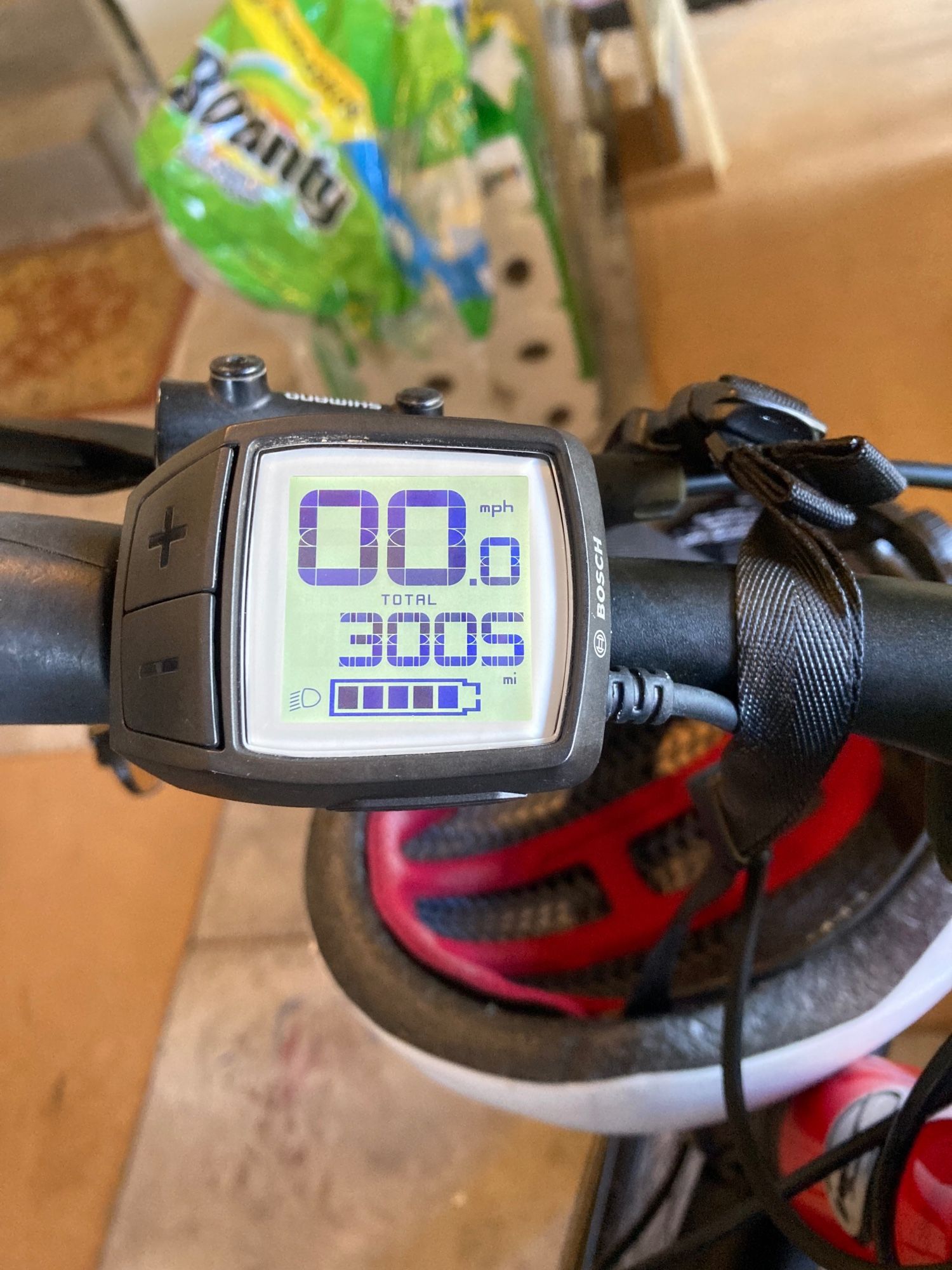 E-bike odometer reading 3,005 miles