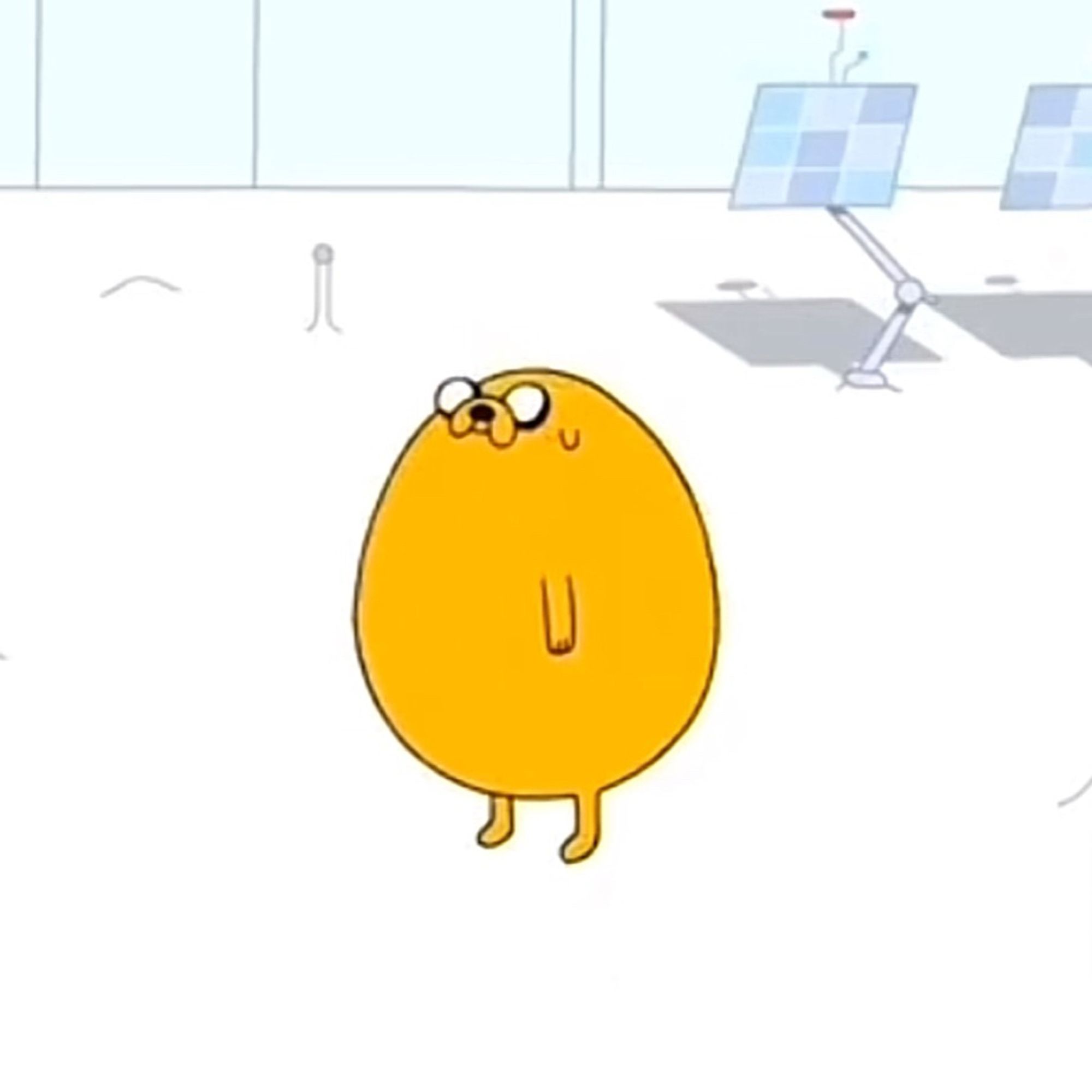 Jake the dog shaped like and egg