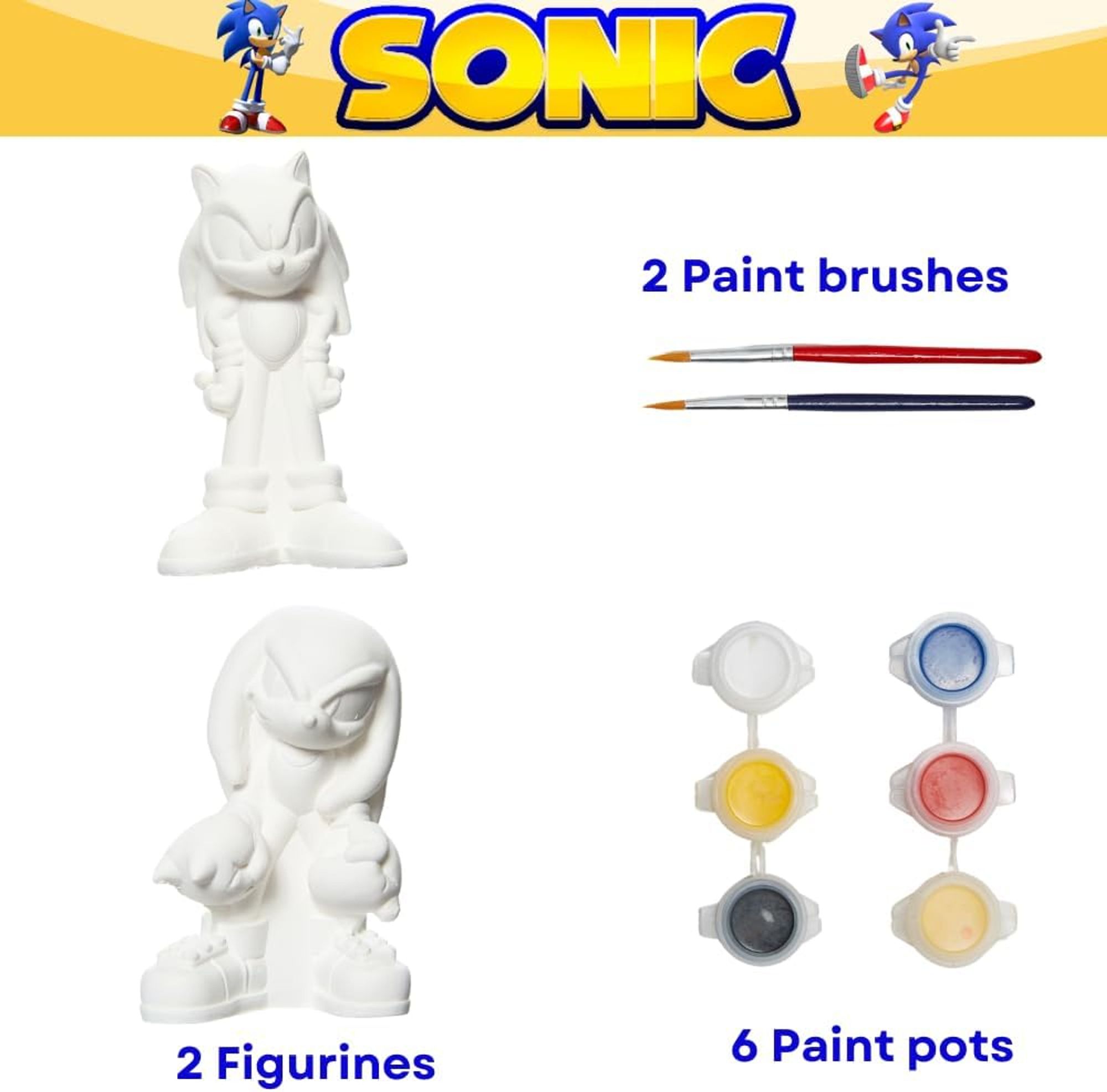 Innovative Designs Releasing Sonic the Hedgehog DIY Paint Your Own Figurines Pack