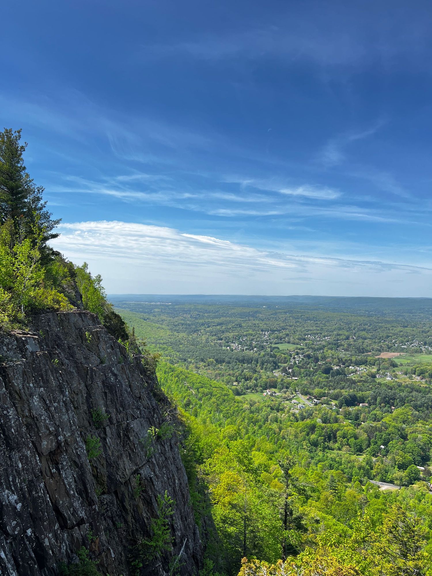 view from mt. tom in western massachusetts, overlooking easthampton