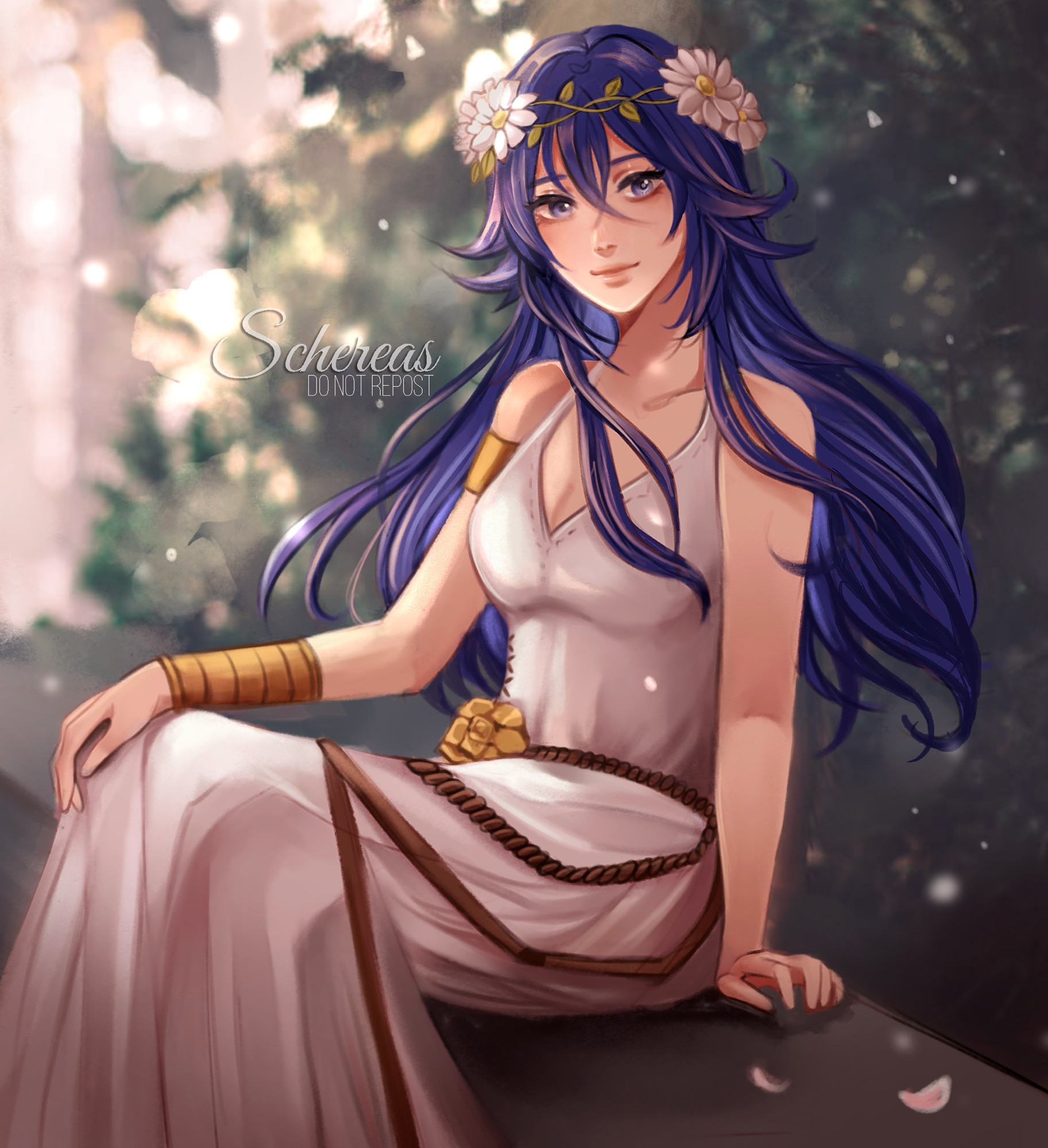 My artwork of Lucina (Fire Emblem Awakening) in her Future Fondness outfit from Fire Emblem Heroes.