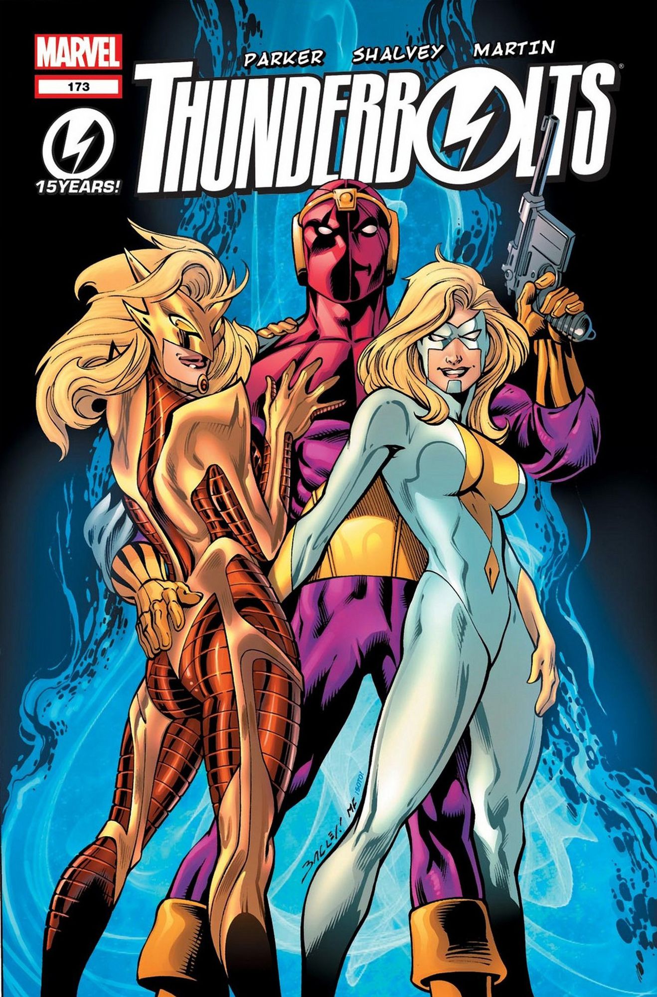 The cover of Thunderbolts #173, with Zemo and not one but TWO Moonstones