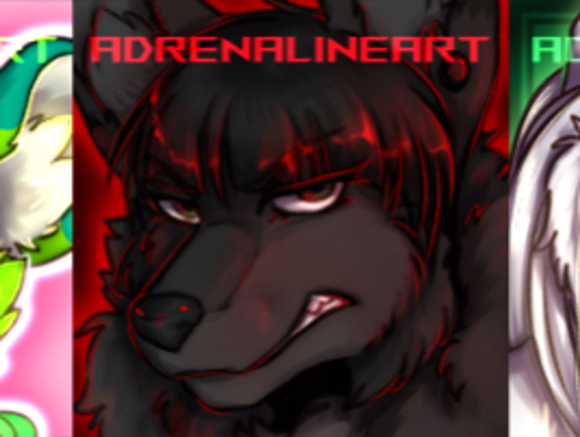 sidrealseal, kaorisorahoshi, adrenalineart, firestardraws, velisren

icons contain portraits of furry characters in the order of the above names, characters owned by each individual. the first is a red, black and white skunk, the second is a green marbled polecat, the third is a black and grey wolf, the fourth is a white wolf and the fifth is an orange cat with red hair