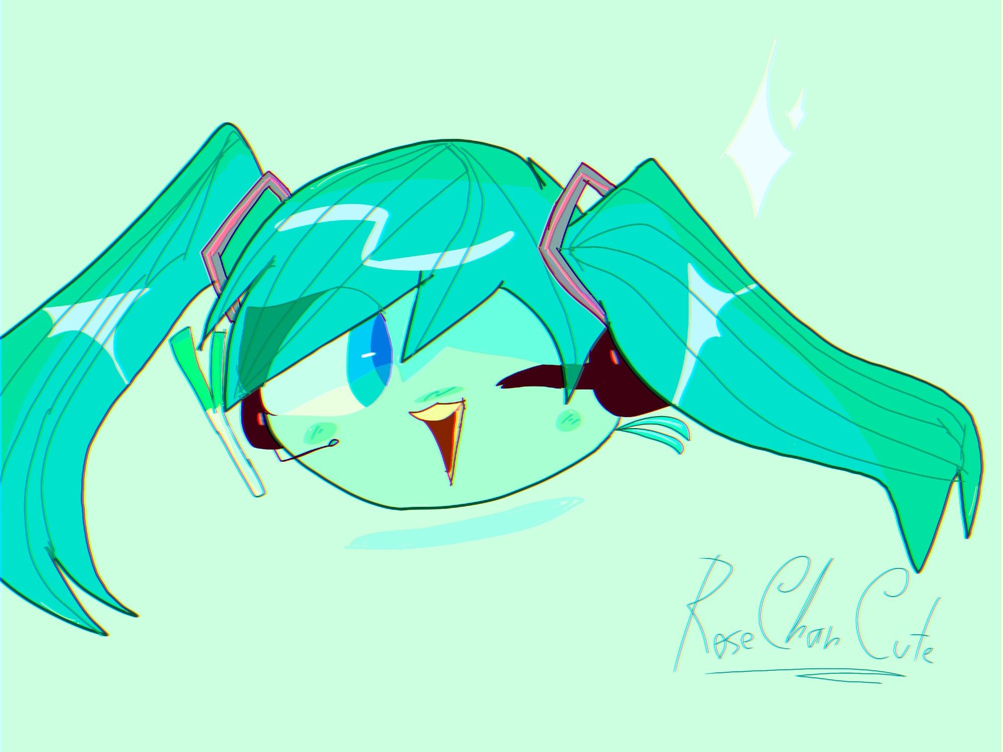 Hatsune Miku in Angry Birds version