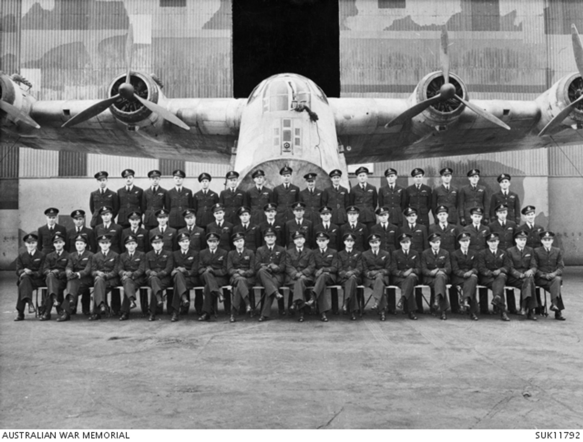 Group portrait of the officers of No. 461 (Sunderland) Squadron RAAF with the newly appointed Commanding Officer, Wing Commander John Hampshire DFC taken in Jan/Feb 1944.
F/Lt Goodsall is ninth from left in the middle row.
https://www.awm.gov.au/collection/C276027