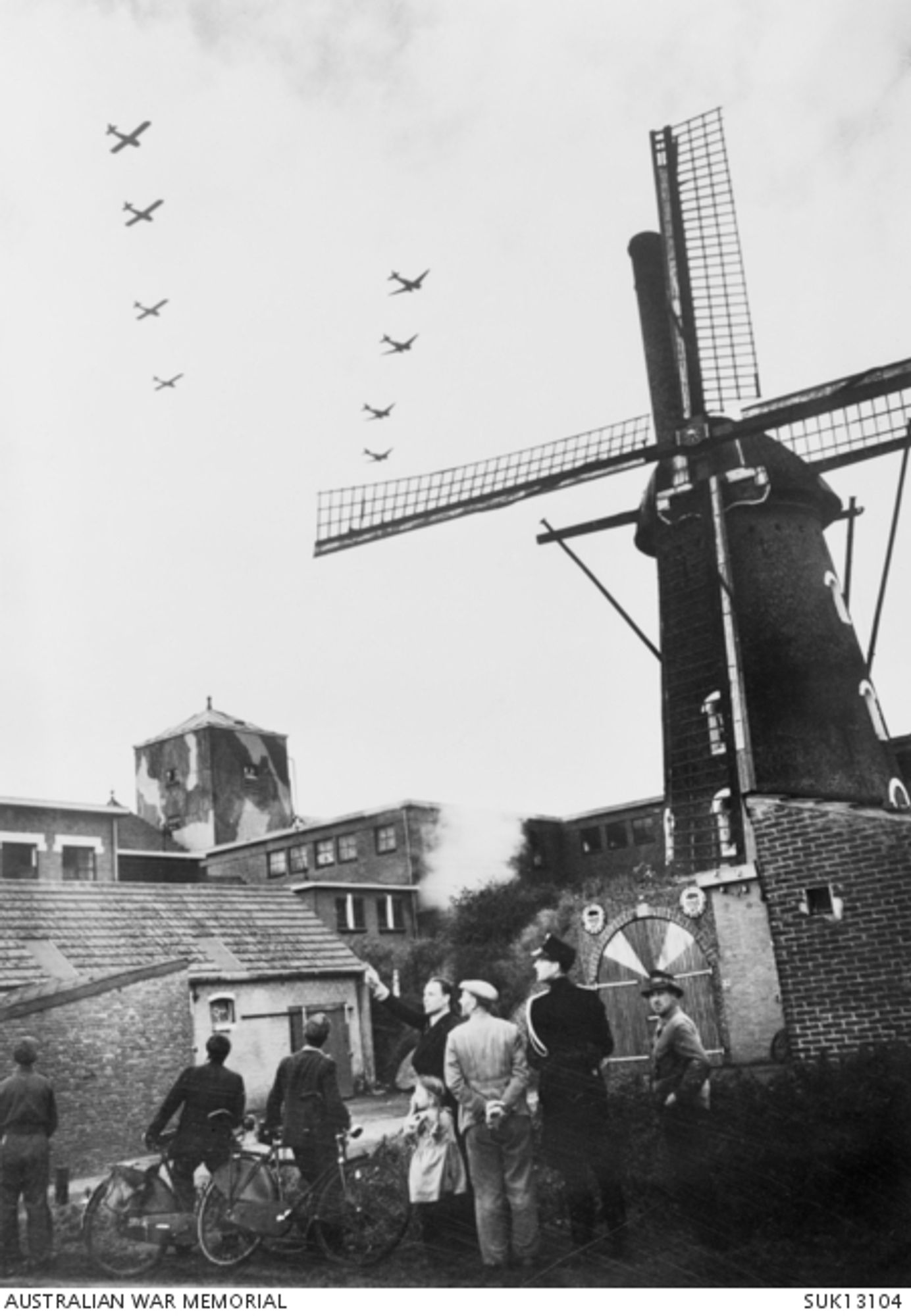 C-47 Dakotas towing Waco gliders over Valkenswaard, Holland on 18th September 1944. The planes shown here were delivering troops of the 326th Glider Infantry Regiment of the 101st Airborne.
https://www.awm.gov.au/collection/C277927