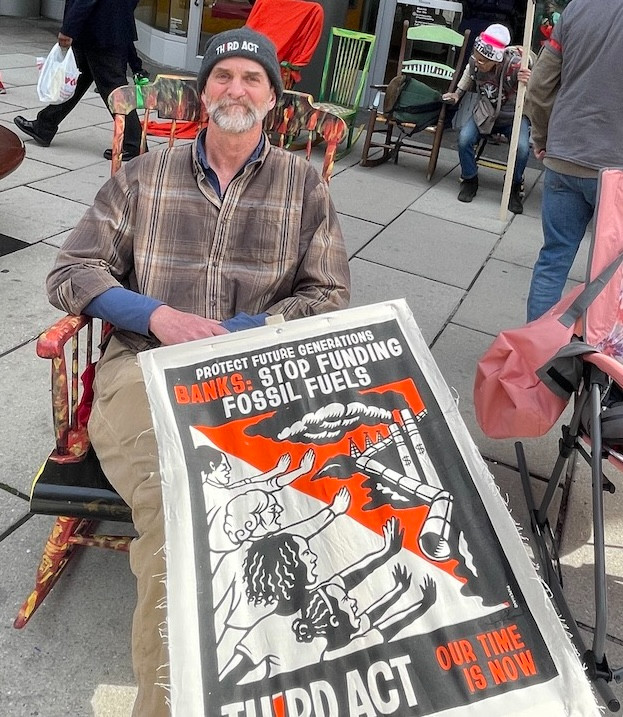 Dan at a Third Act protest