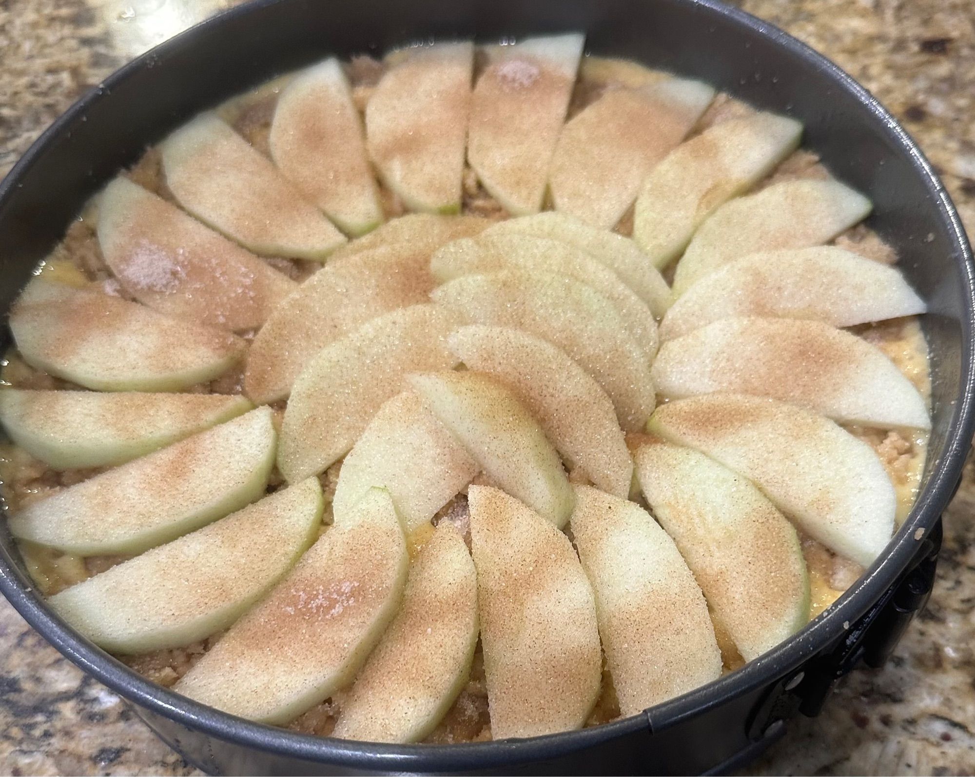 Before pic of German apple cake.