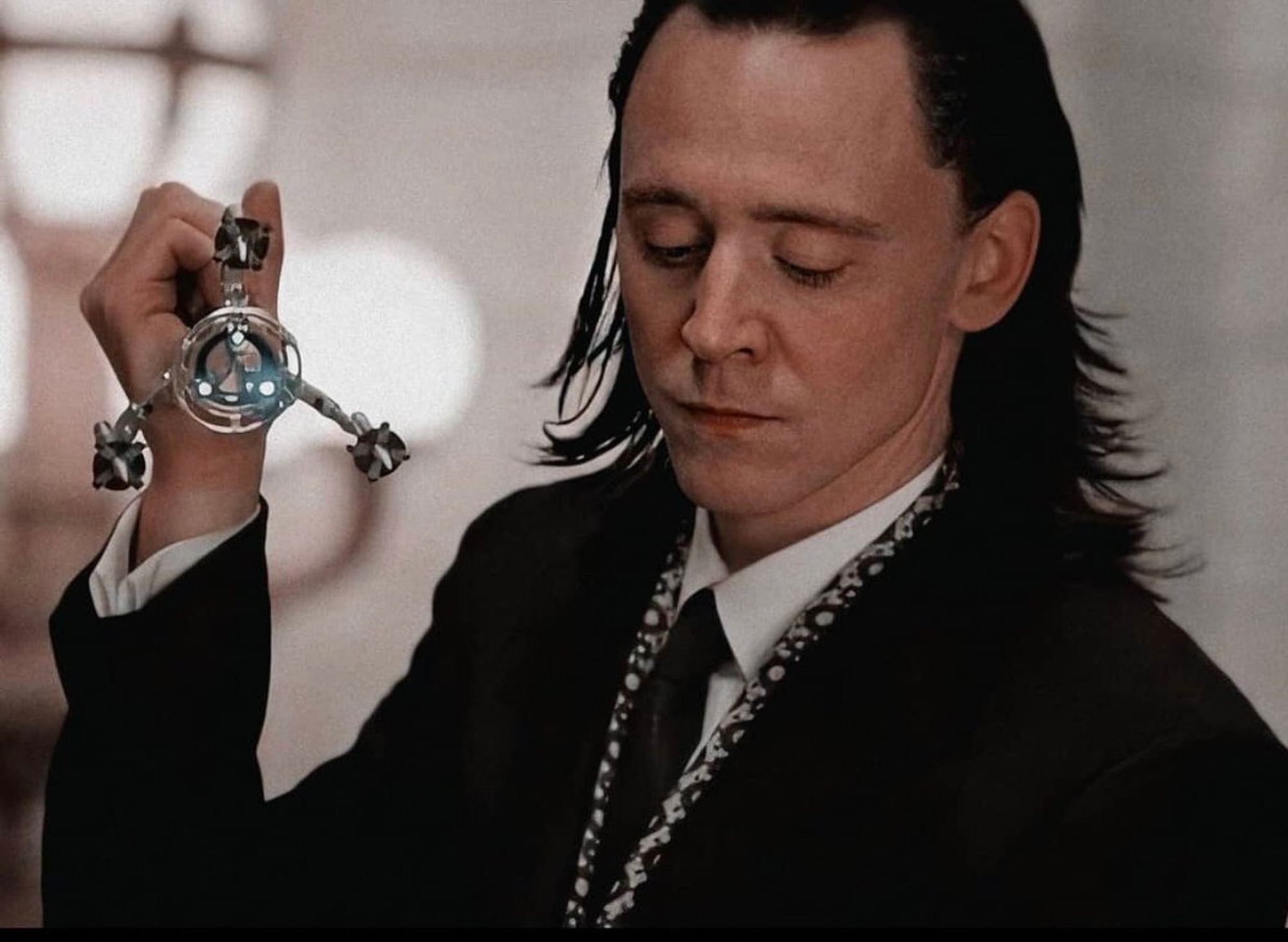 Scene from Avengers where Loki uses a gadget to rip out a guy's eyeball