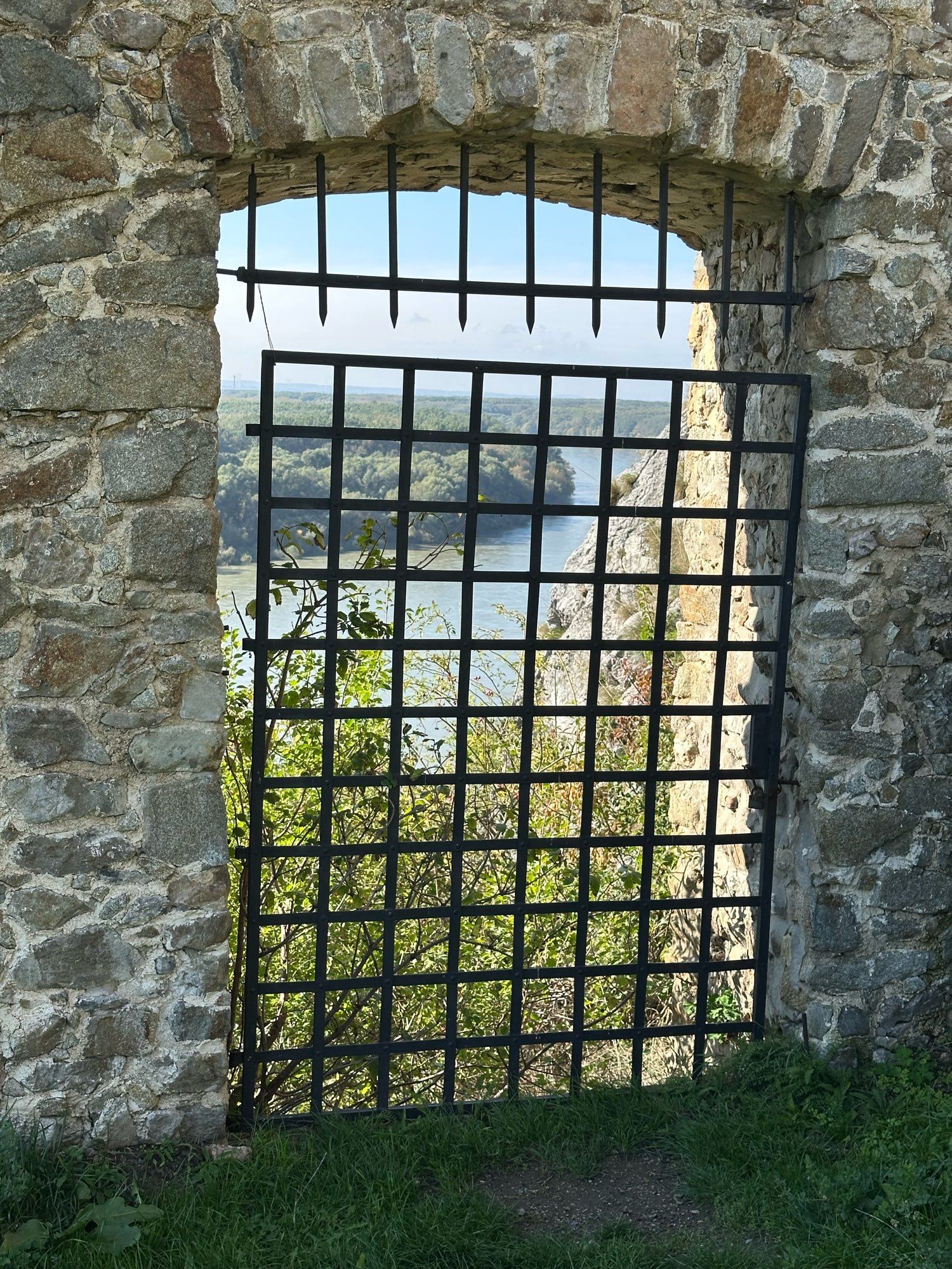 The Danube as seen through a locked gate