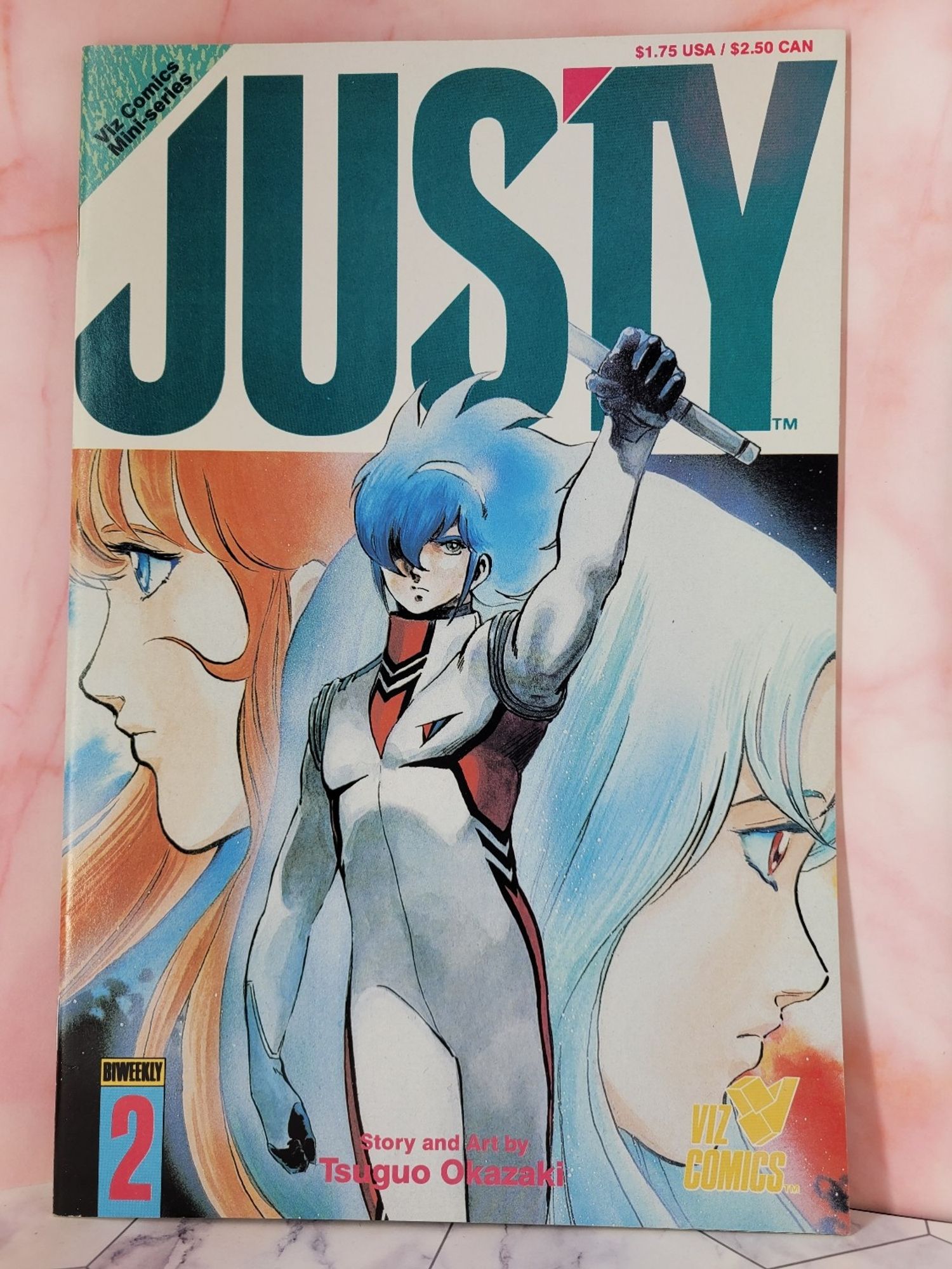 The cover of the translated manga comic Justy #2.