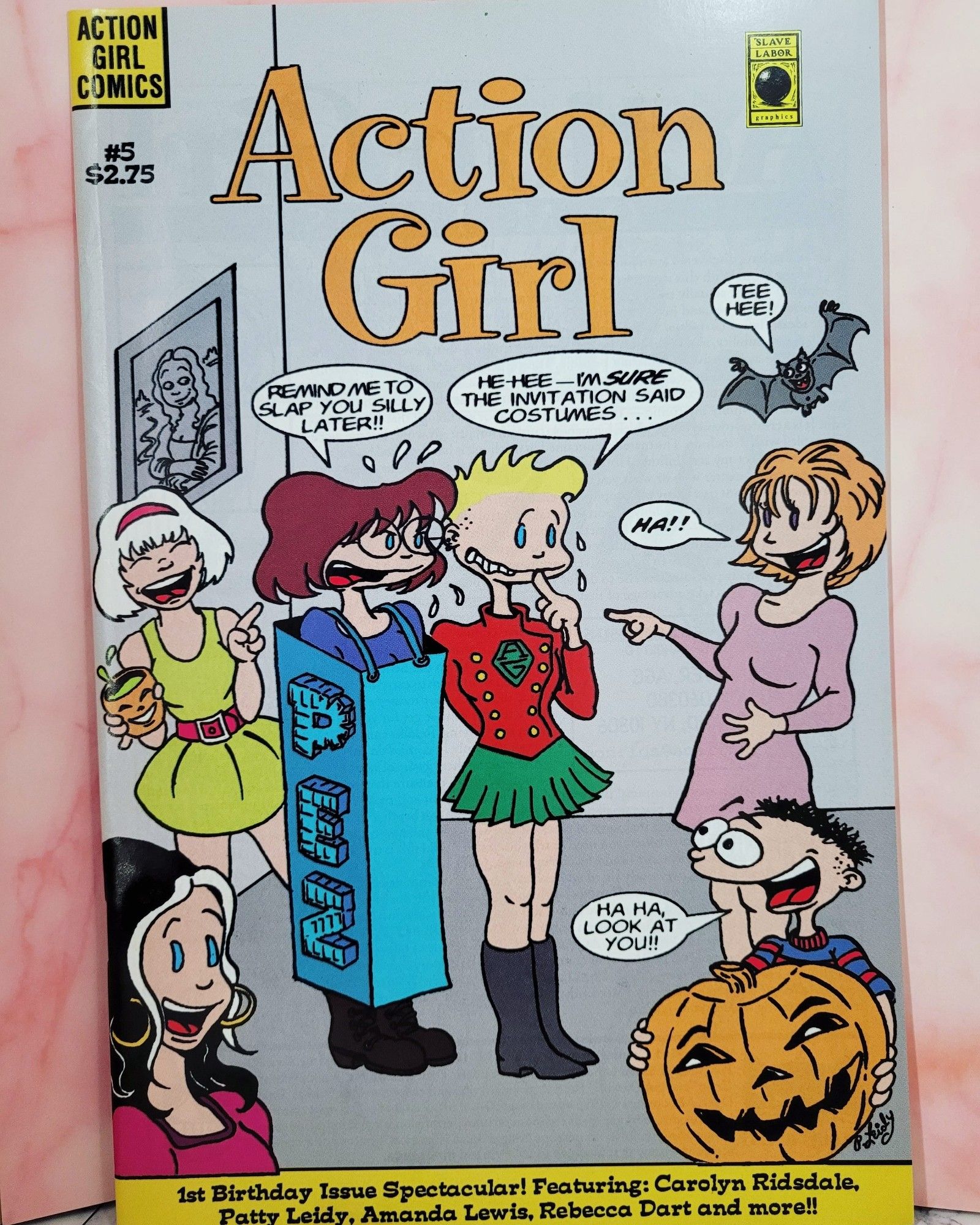 Front cover of Action Girl #5, art by Patty Leidy, 1995.