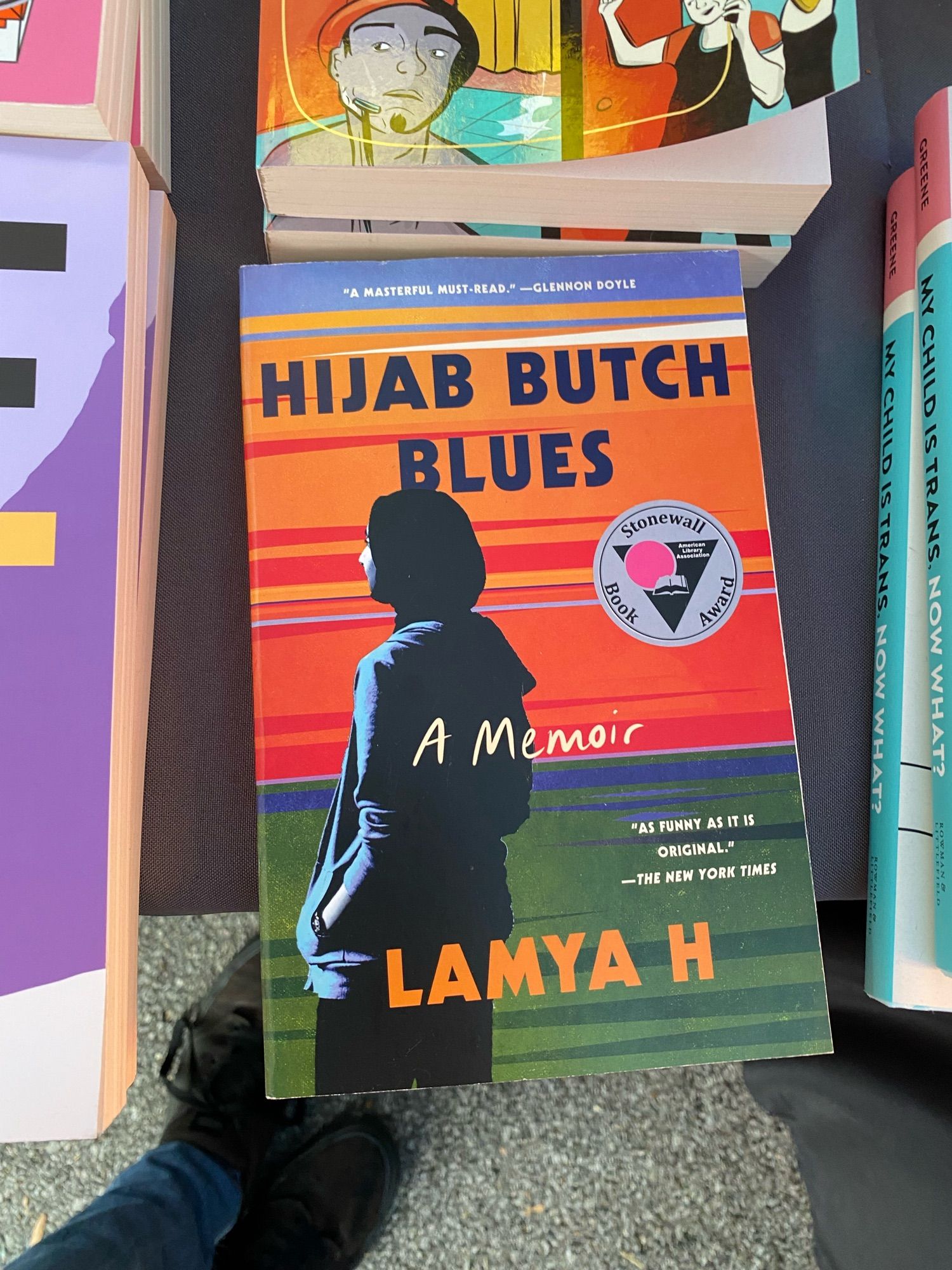 copy of my friend lamya h’s new book hijab butch blues at local bookstore left bank books booth