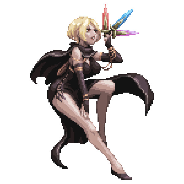 Boss sprite of Esmeralda from Tressa's storyline in Octopath Traveler.