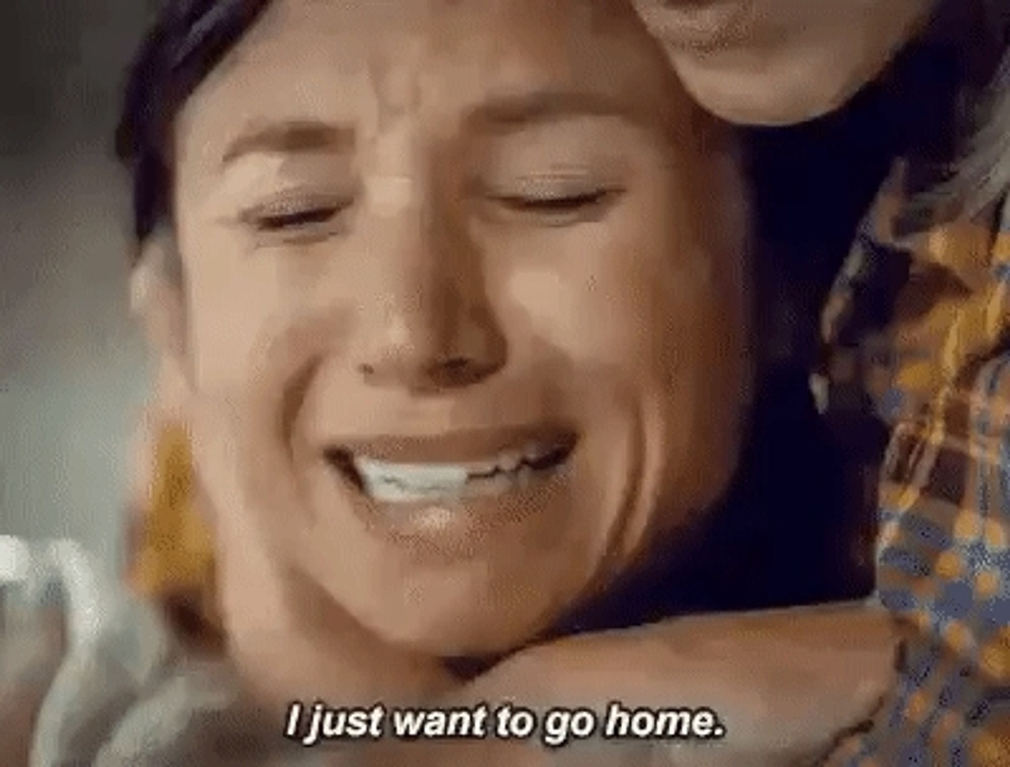 Waverly, in pain in Jolene's arms saying: "I just want to go home."