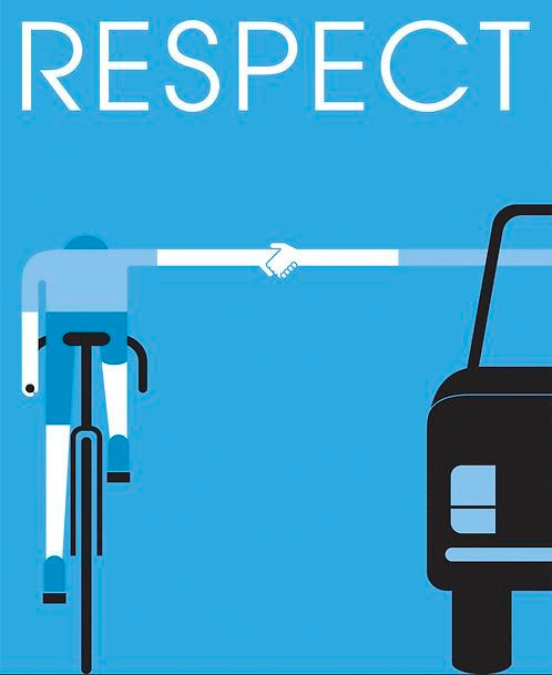 Respect each other and we can all live together.  This is about the right distance to pass actually.