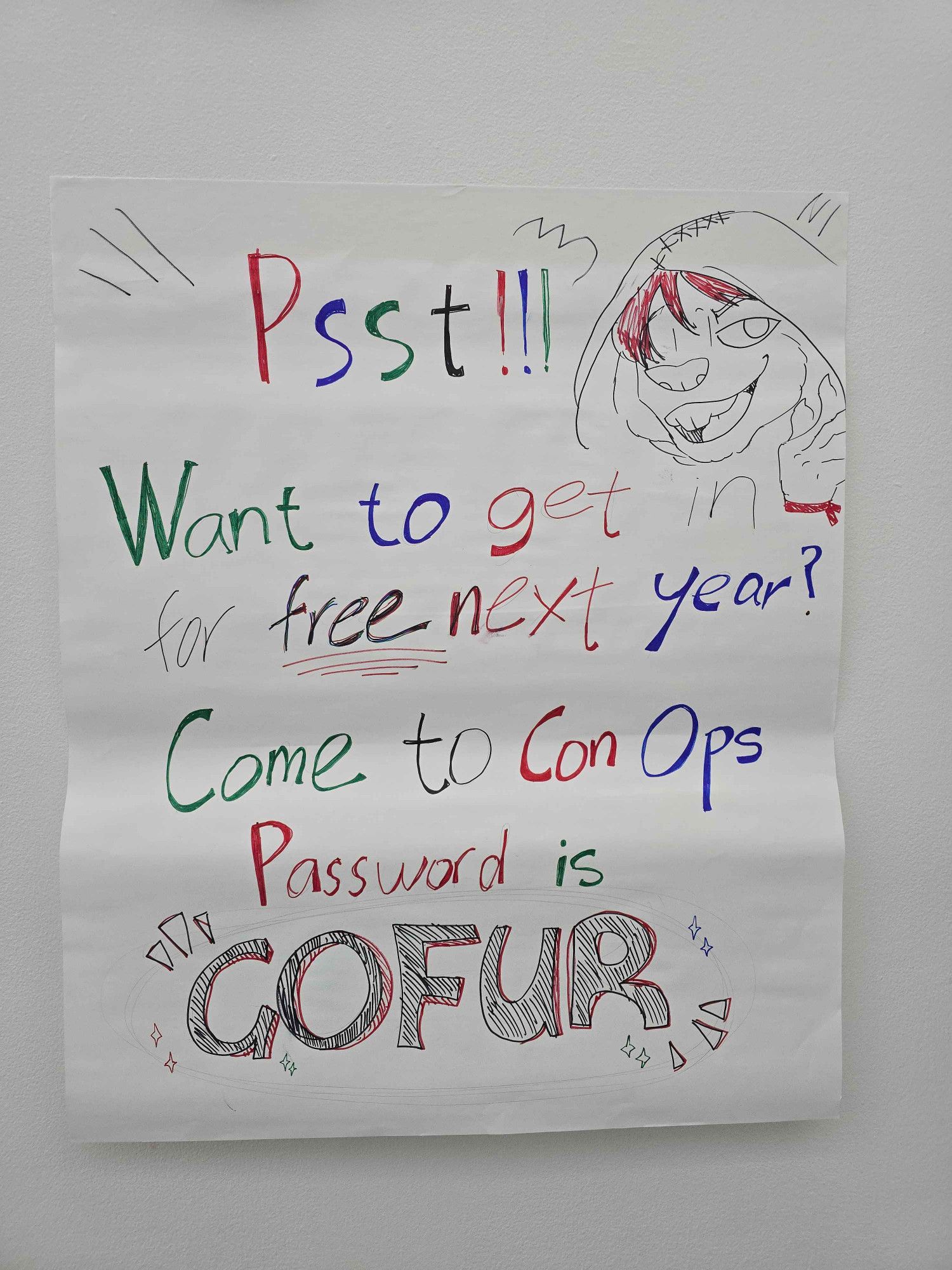 A banner asking if you'd like to get into AFC 2025 for free - go to con ops and mention "Gofur!"