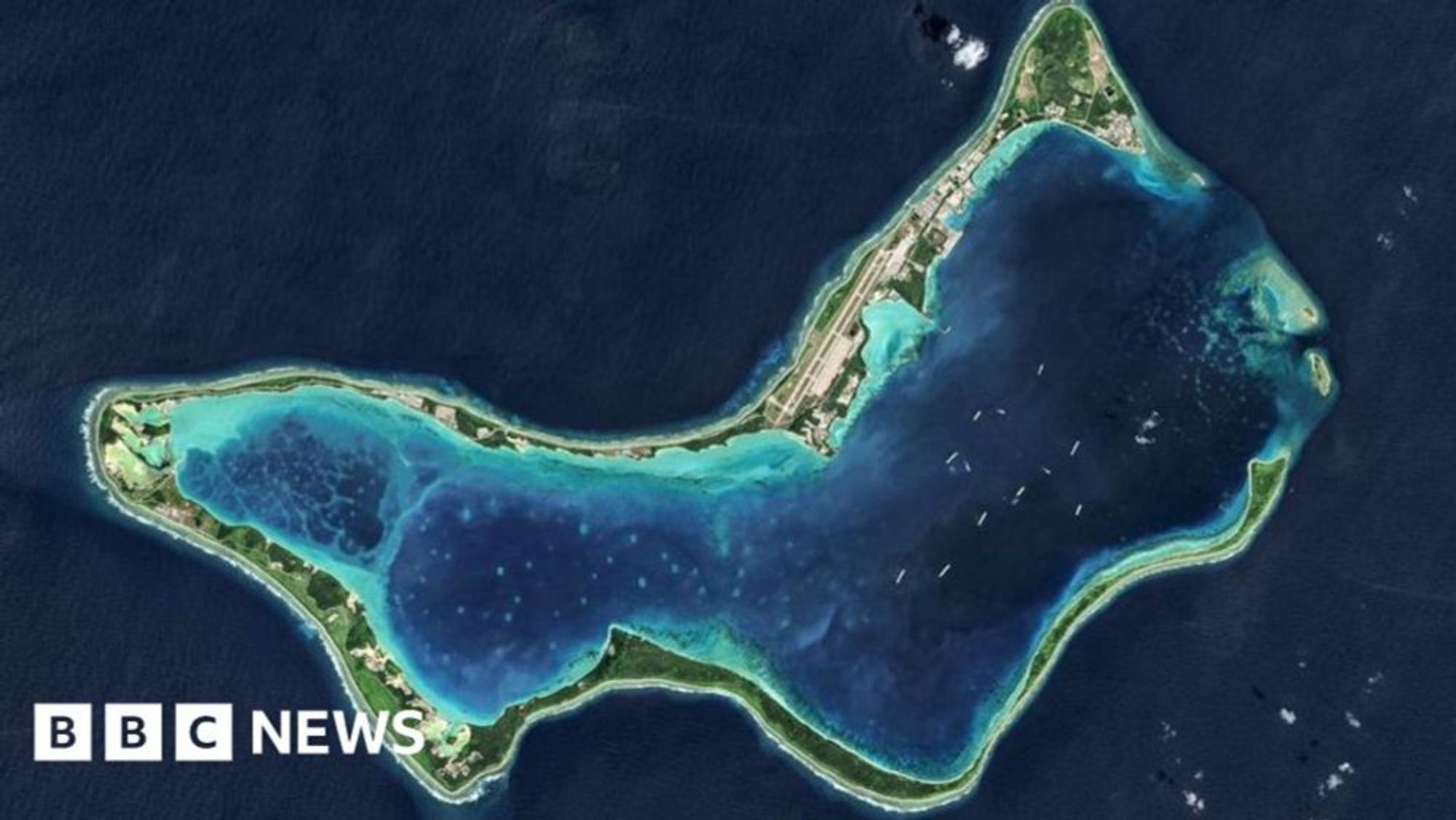 satellite photo of a Chagos Island