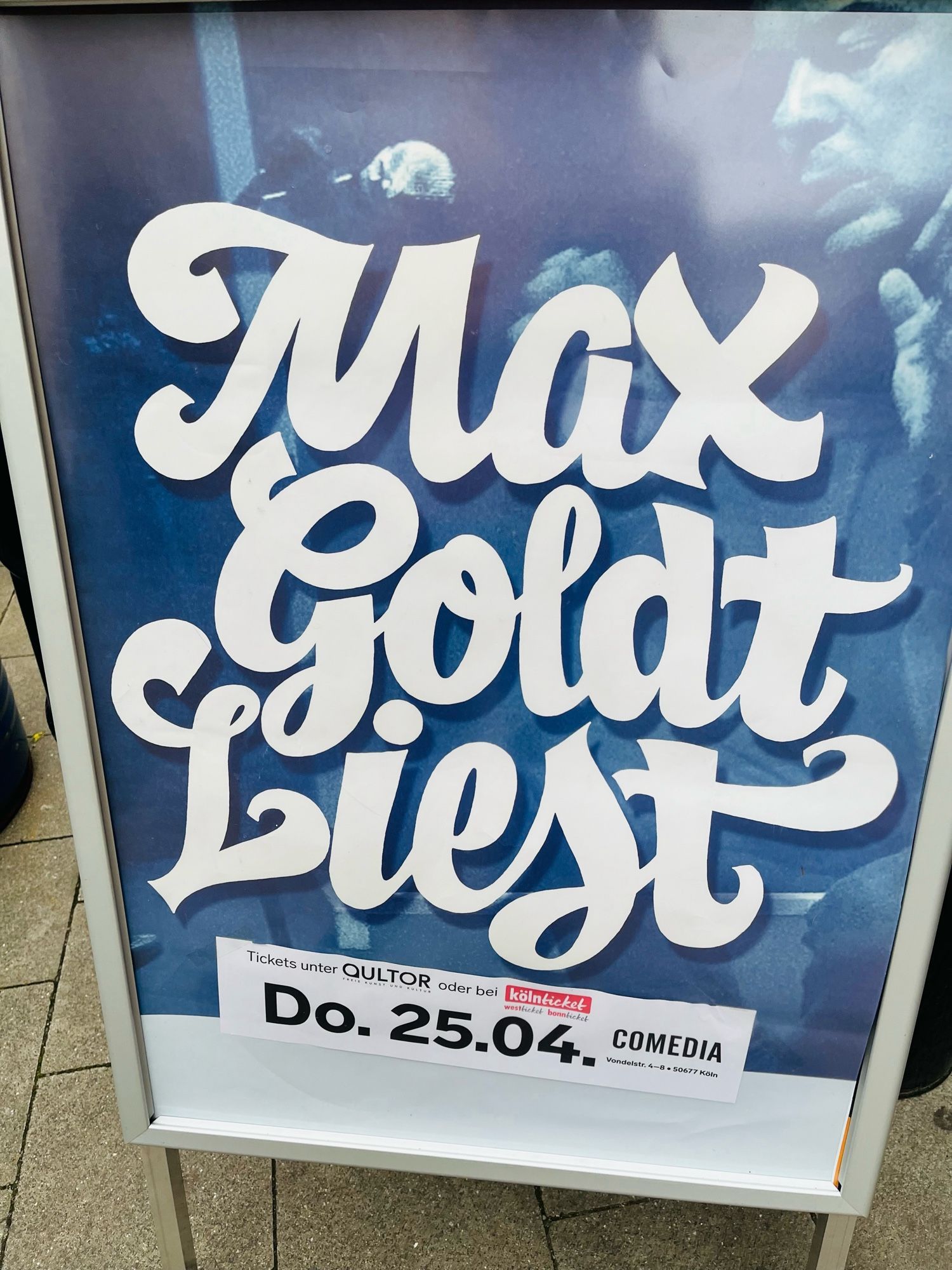 Plakat: „Max Goldt liest“