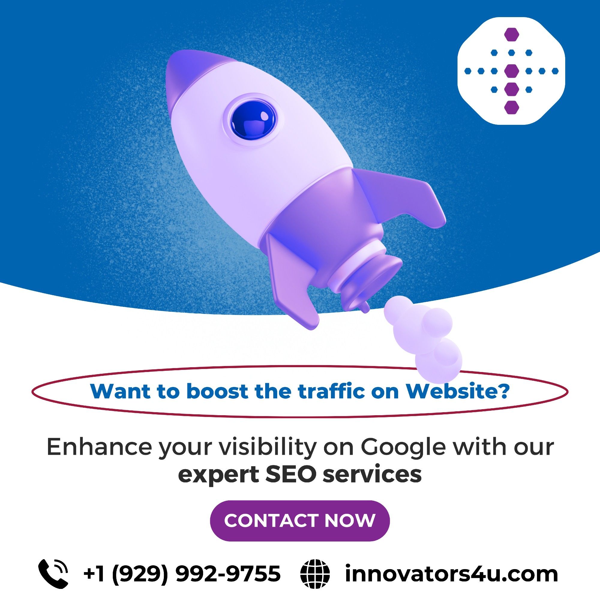 Want to increase the traffic on website?
Enhance your visibility on Google with our Expert Search Engine Optimization (SEO) service.