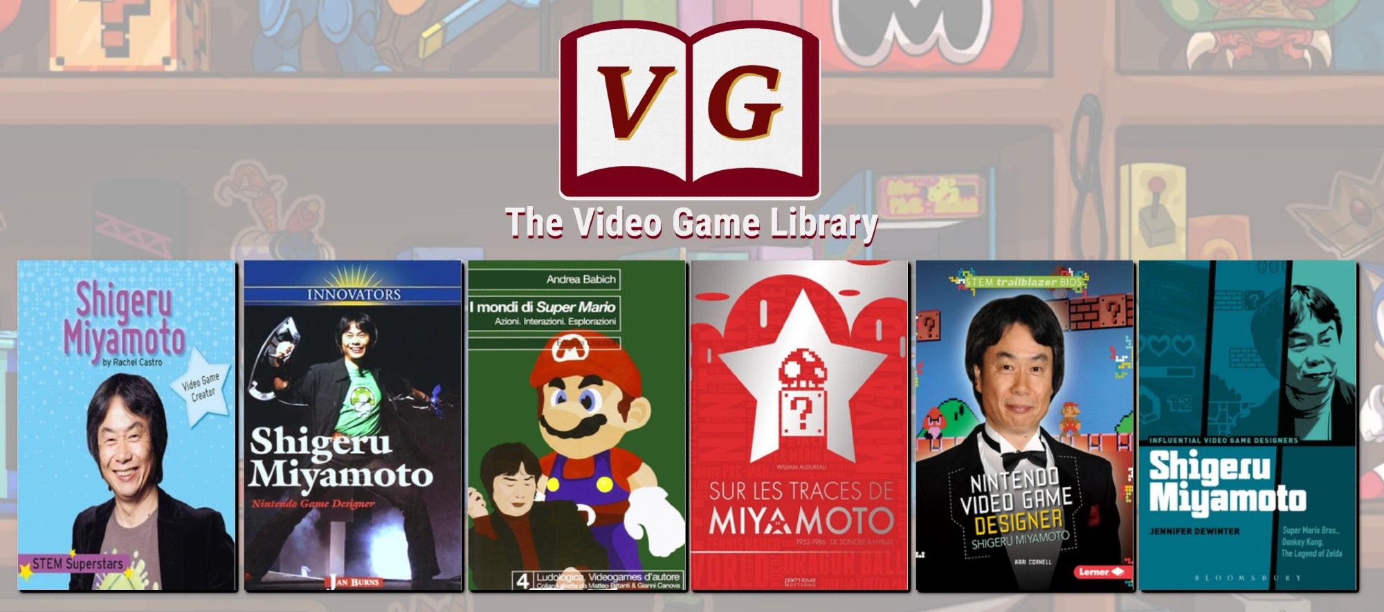 6 books about Shigeru Miyamoto