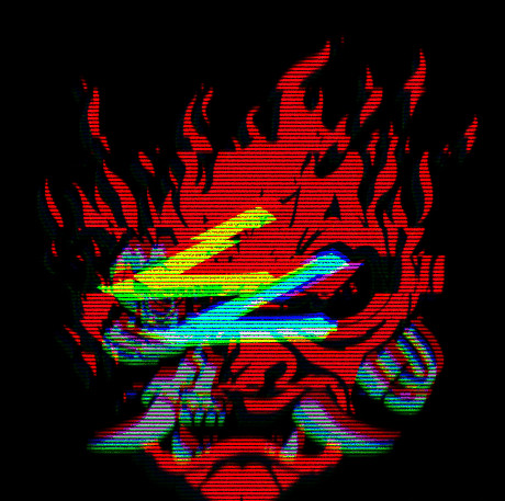 Fanmade Cyberpunk 2077 logo for Chuggaaconroy