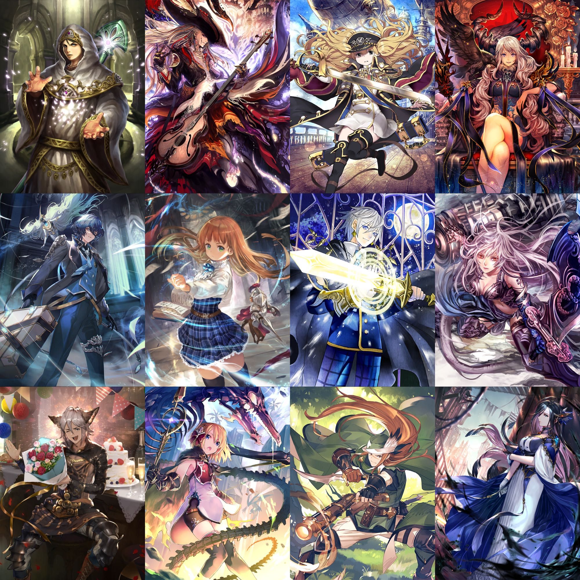 A collage of 12 “Shadowverse” characters—all of them drawn in a beautiful anime style. Going left to right, top to bottom, they’re voiced by: Adin Rudd, Michael Schwalbe, Deneen Melody, Kayli Mills, Will Engel, Kira Buckland, Reece Bridger, Tamara Ryan, Brian Timothy Anderson, Casey Mongillo, Kevin Andrew Rivera, and Jen Losi.

Tammy was in the first voiceover classes Jett ever took, back in 2013!